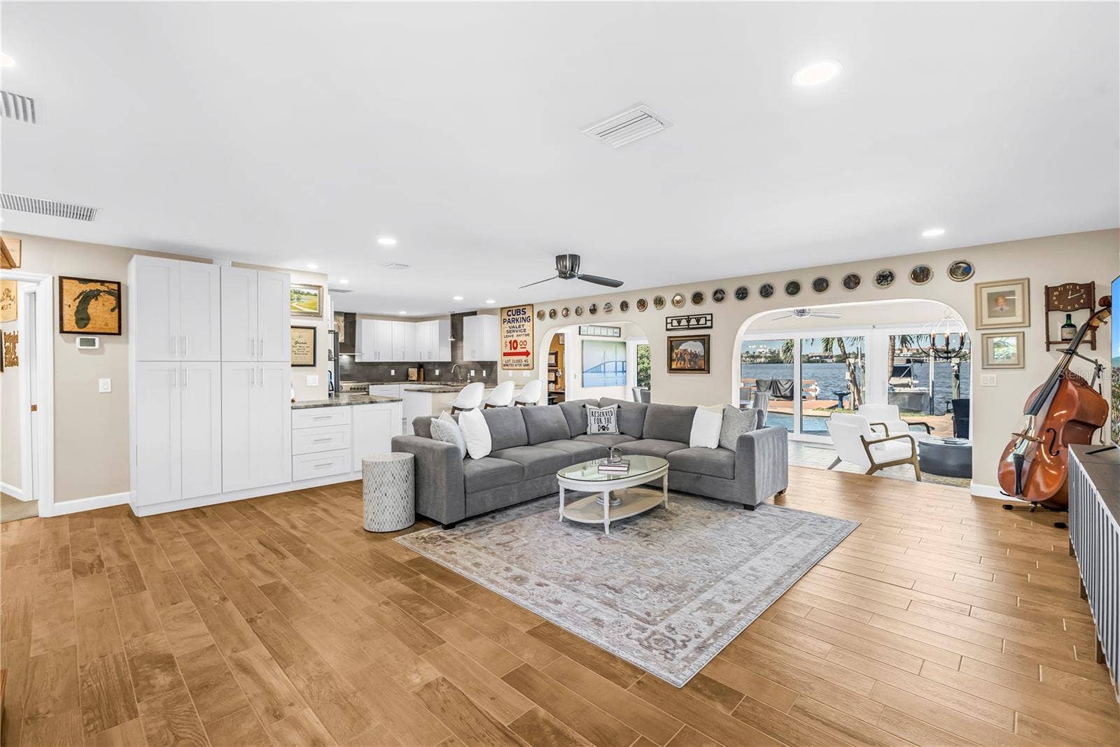 Step Inside to a Bright, Open Living Room with Water Views