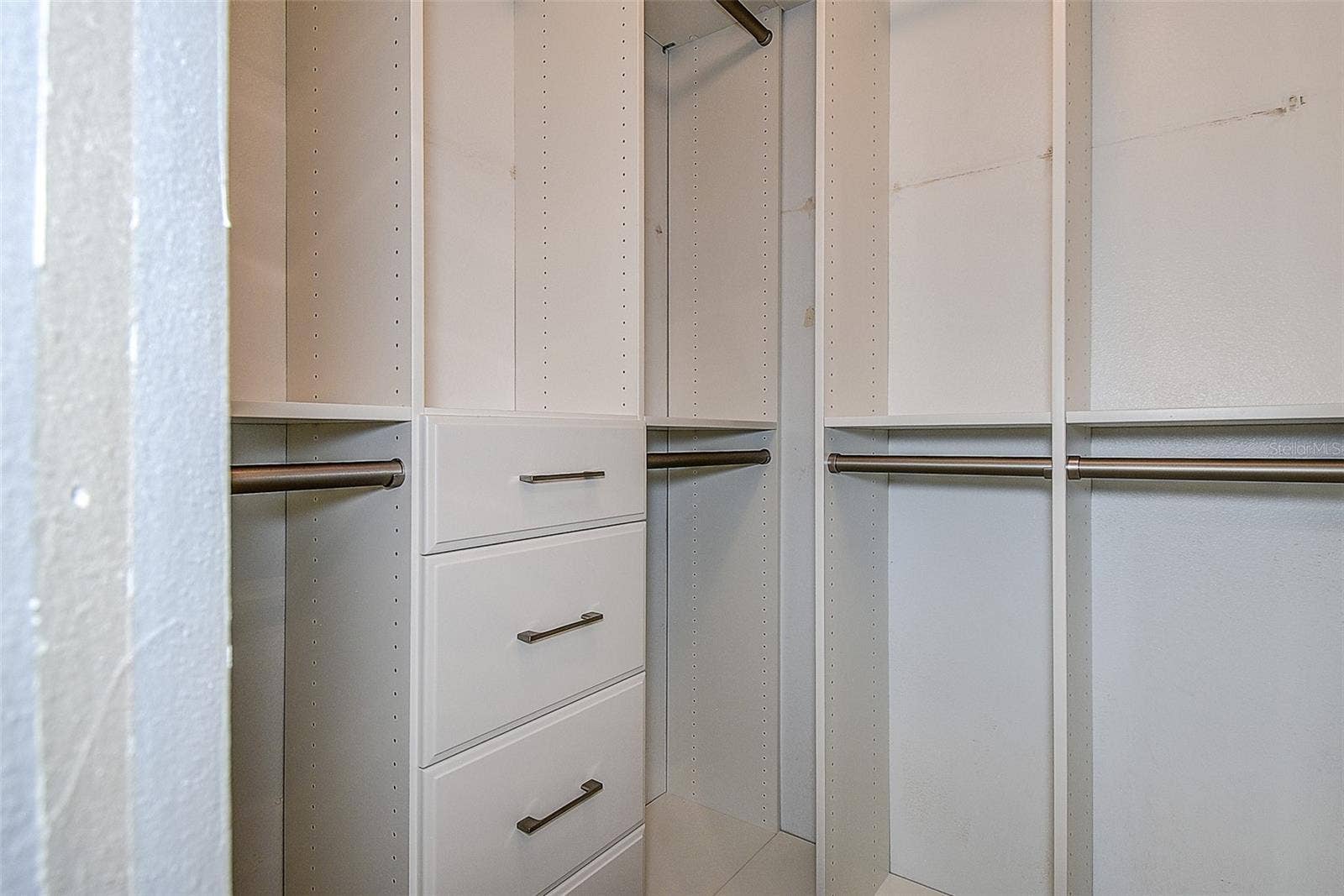 Walk-in closet with organizer