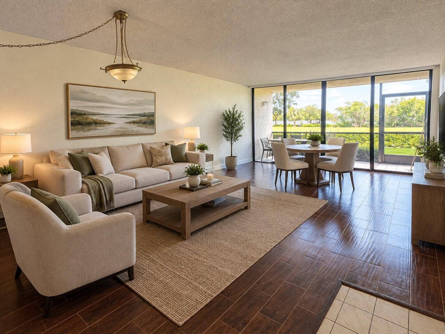 2617 COVE CAY DRIVE, #107, Clearwater, FL 33760 Virtually Staged Living/Dining Room