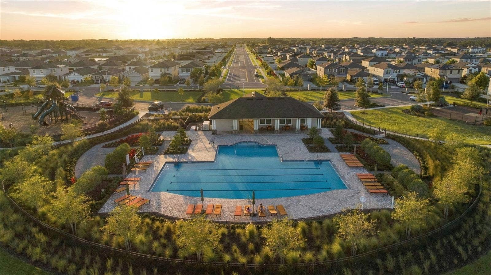 Clubhouse and pool view