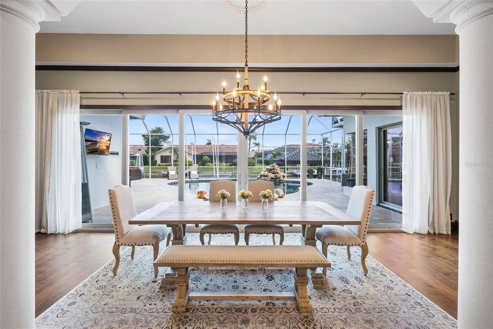 9805 COMPASS POINT WAY, Tampa, FL 33615 Formal dining with sliders out to pool area