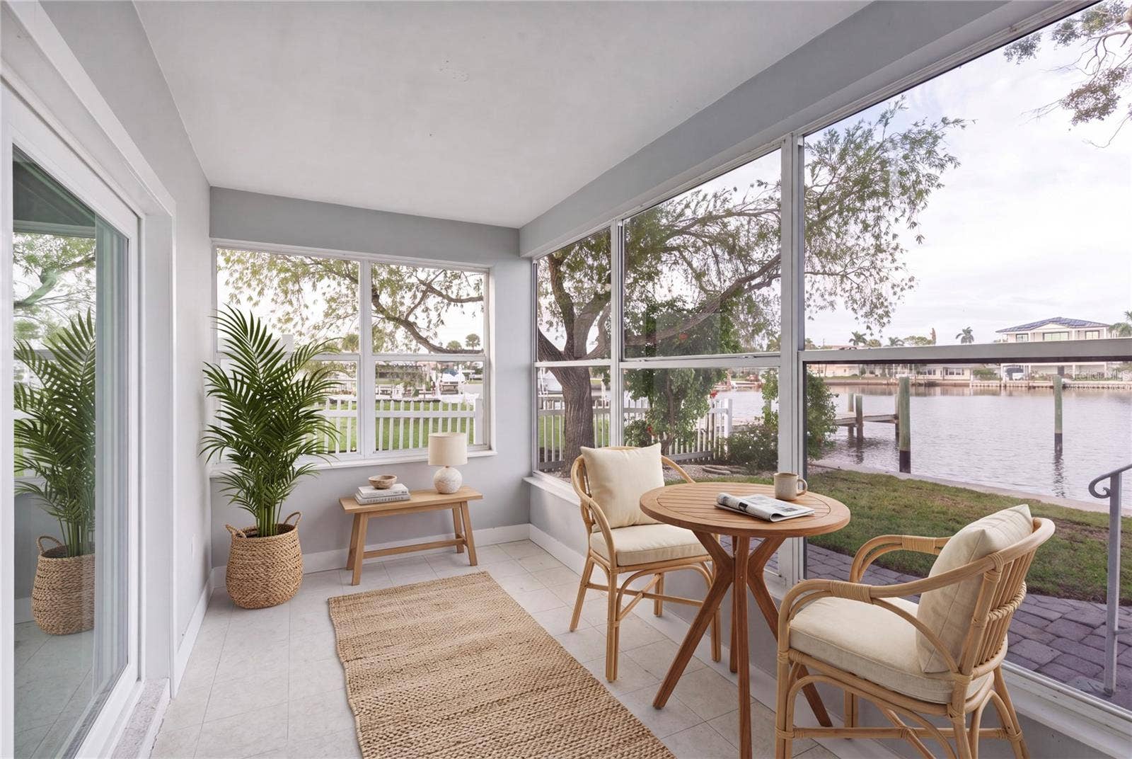 11355 3RD STREET E, #2, Treasure Island, FL 33706 Virtually Staged Patio overlooking the water