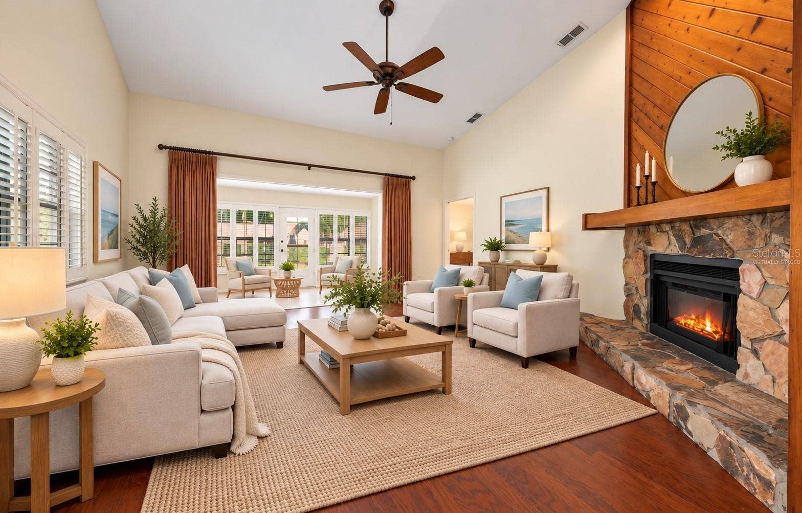 3160 JADEMOOR CIRCLE, Palm Harbor, FL 34685 virtually staged family room