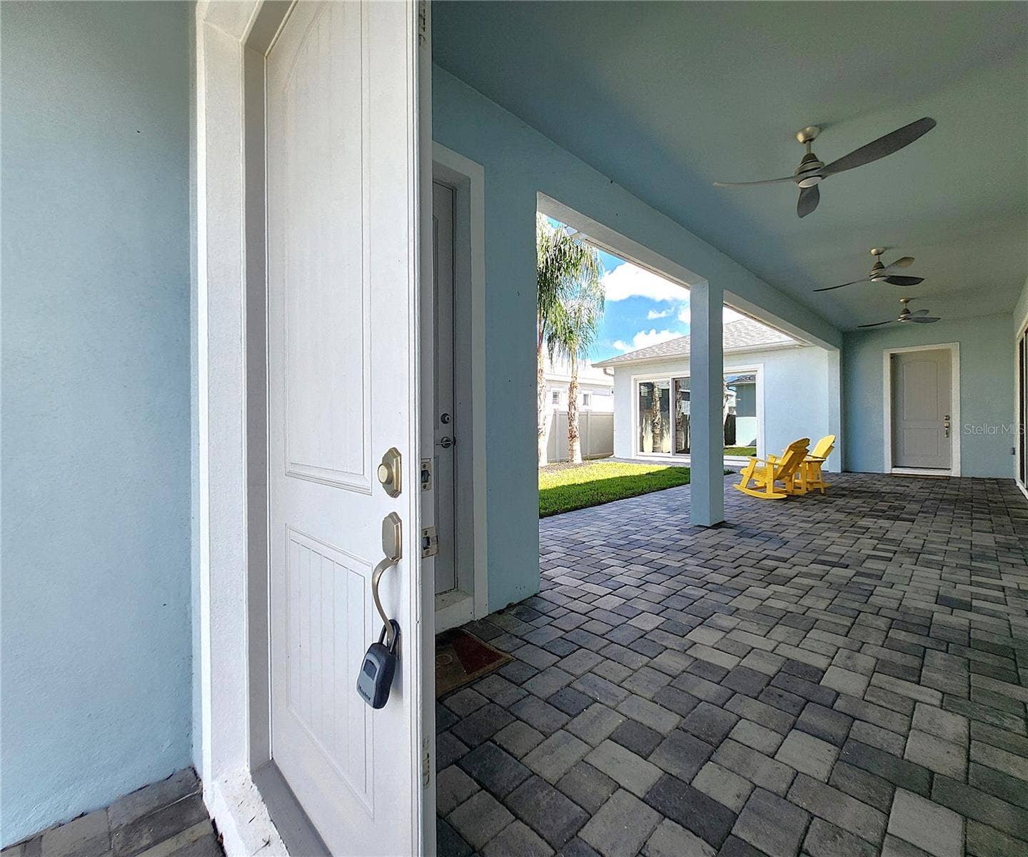 8896 DRUMMER PLANK DRIVE, Wesley Chapel, FL 33545 Main entry, Lanai Dimensions: 9 ft wide by 41 ft deep