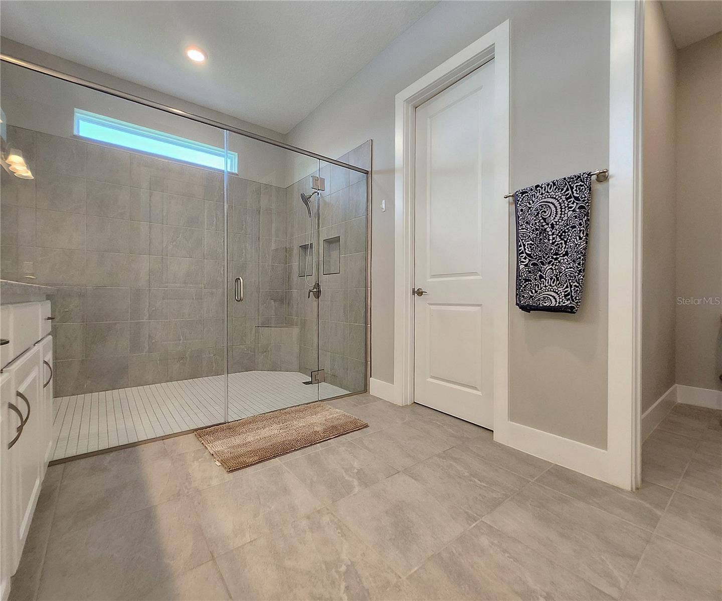8896 DRUMMER PLANK DRIVE, Wesley Chapel, FL 33545 Master bathroom includes large walk-in tiled shower, water closet, walk-in closet, dual sink vanity, granite countertops