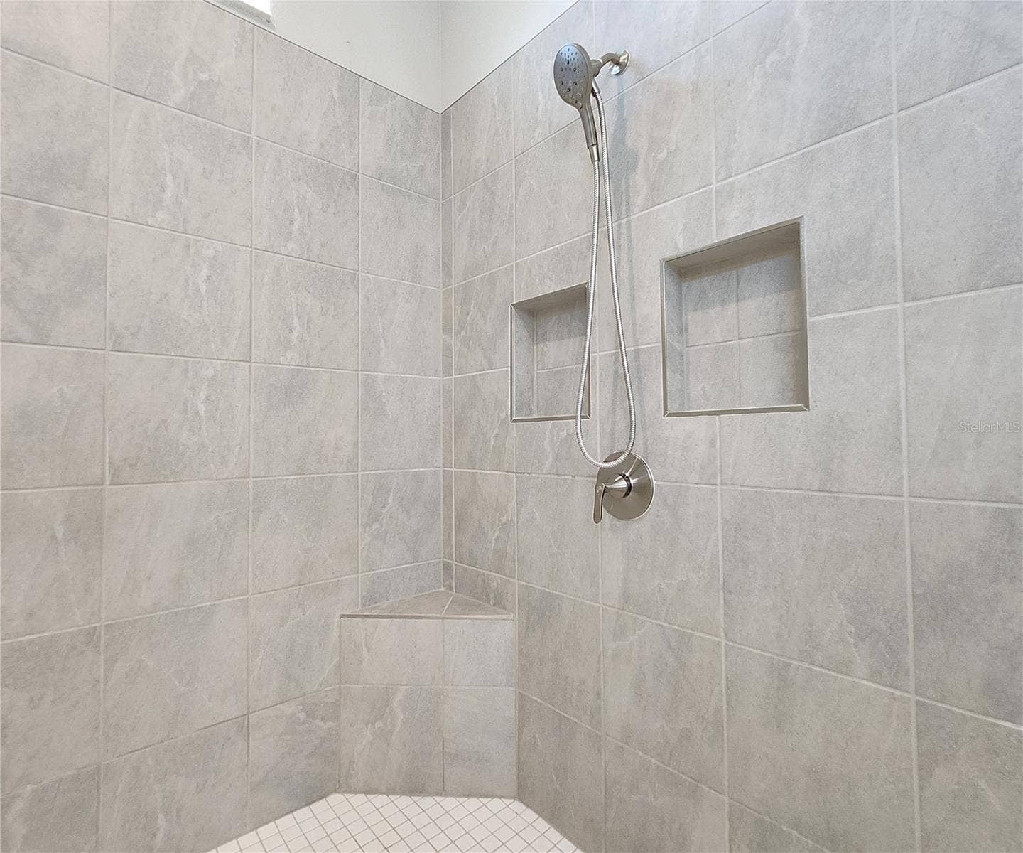 8896 DRUMMER PLANK DRIVE, Wesley Chapel, FL 33545 Master bathroom includes large walk-in tiled shower, water closet, walk-in closet, dual sink vanity, granite countertops