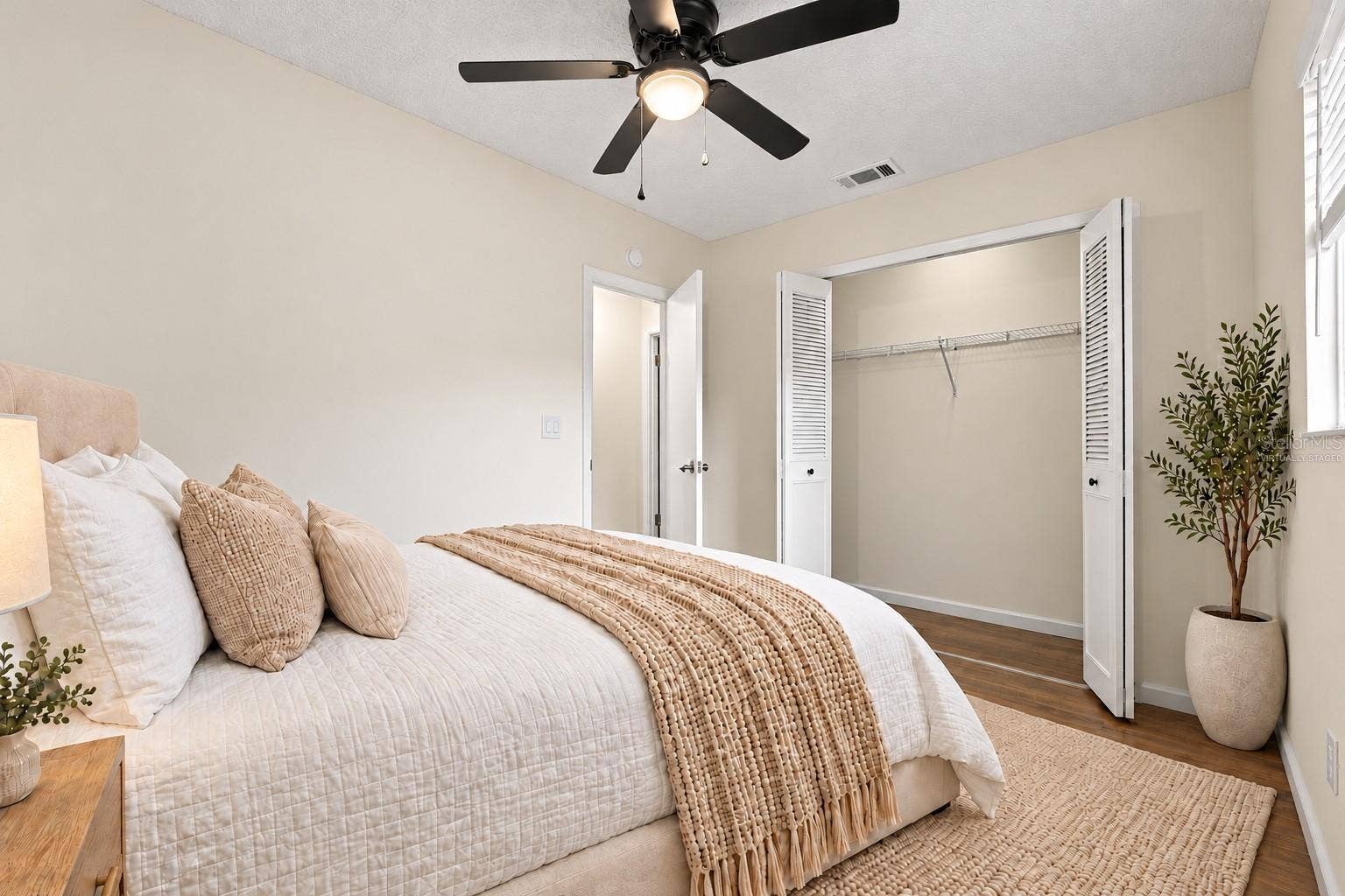 virtually staged/ bedroom