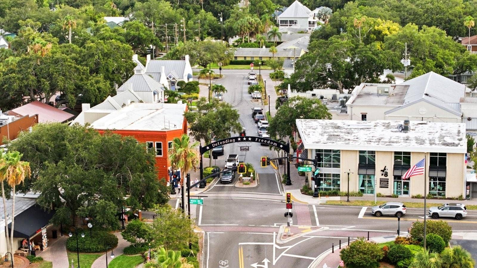 Just a quick golf cart ride to Downtown Dunedin!