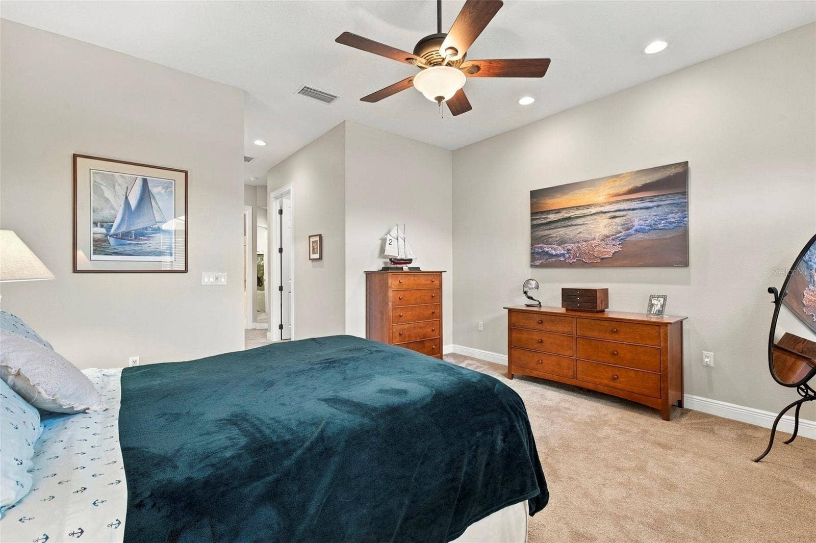 Primary Bedroom with En-Suite Bathroom, His & Her Walk-in Closets, Double sinks with Granite countertops, jacuzzi tub, separate shower