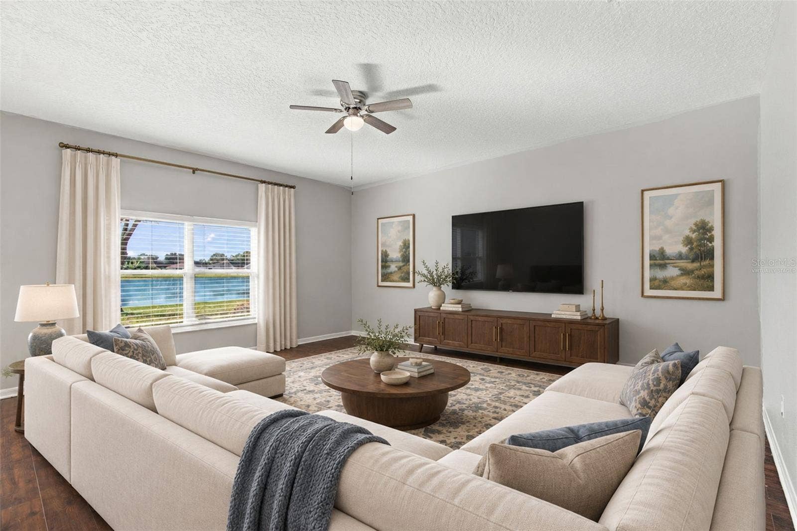 525 POWDER VIEW DRIVE, Ruskin, FL 33570 Virtually Staged Family Room