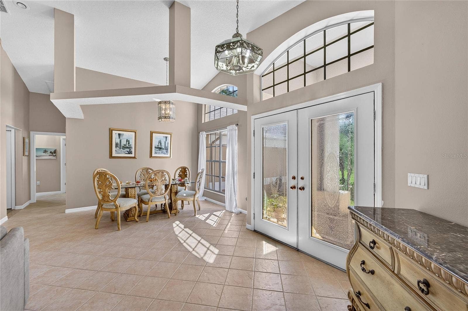 28329 LINDENHURST DRIVE, Wesley Chapel, FL 33544 Double entry glass etched doors.