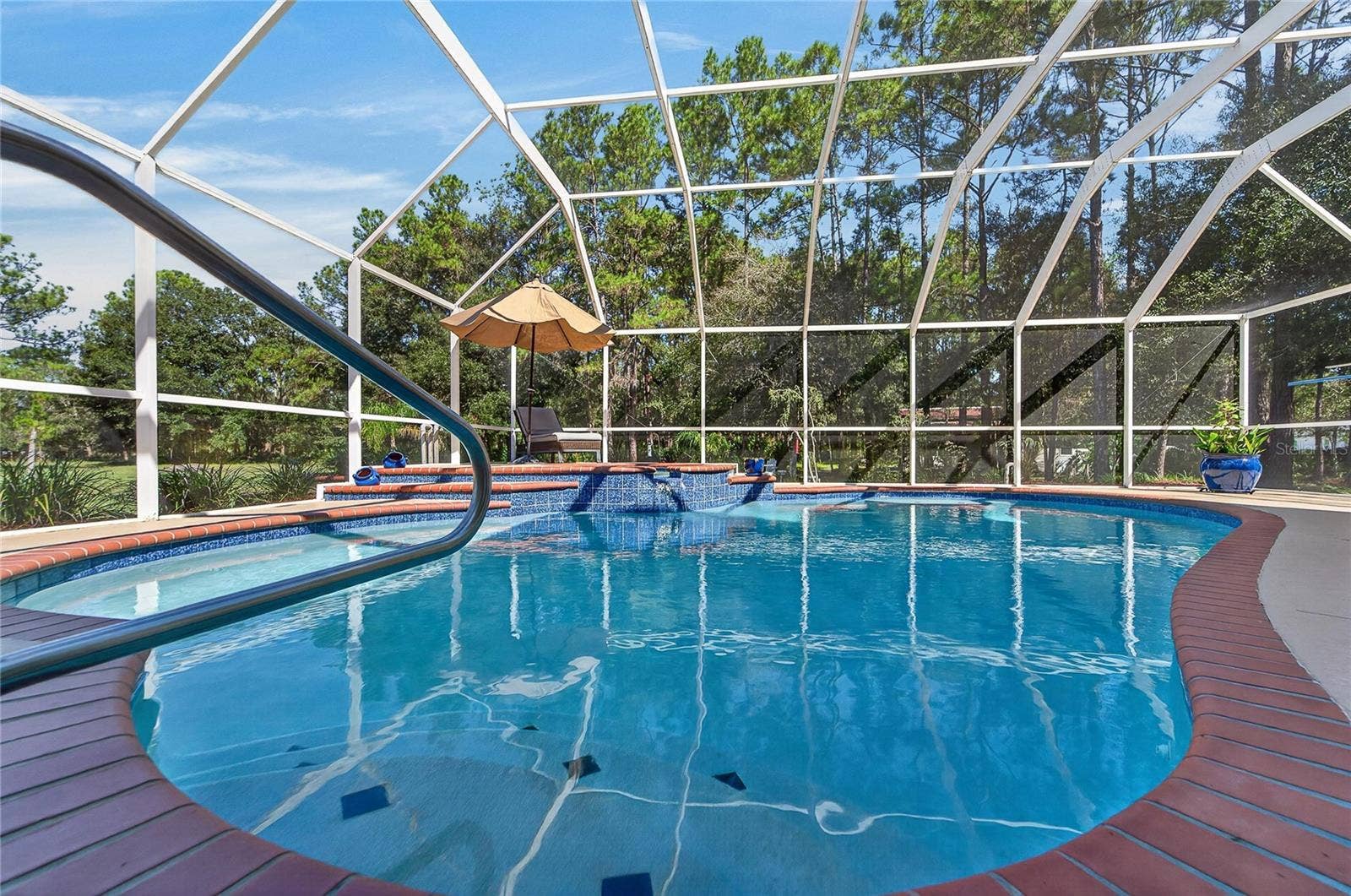 0 OLCOTT DRIVE, Wesley Chapel, FL 33544 Large family pool has a cascading spa