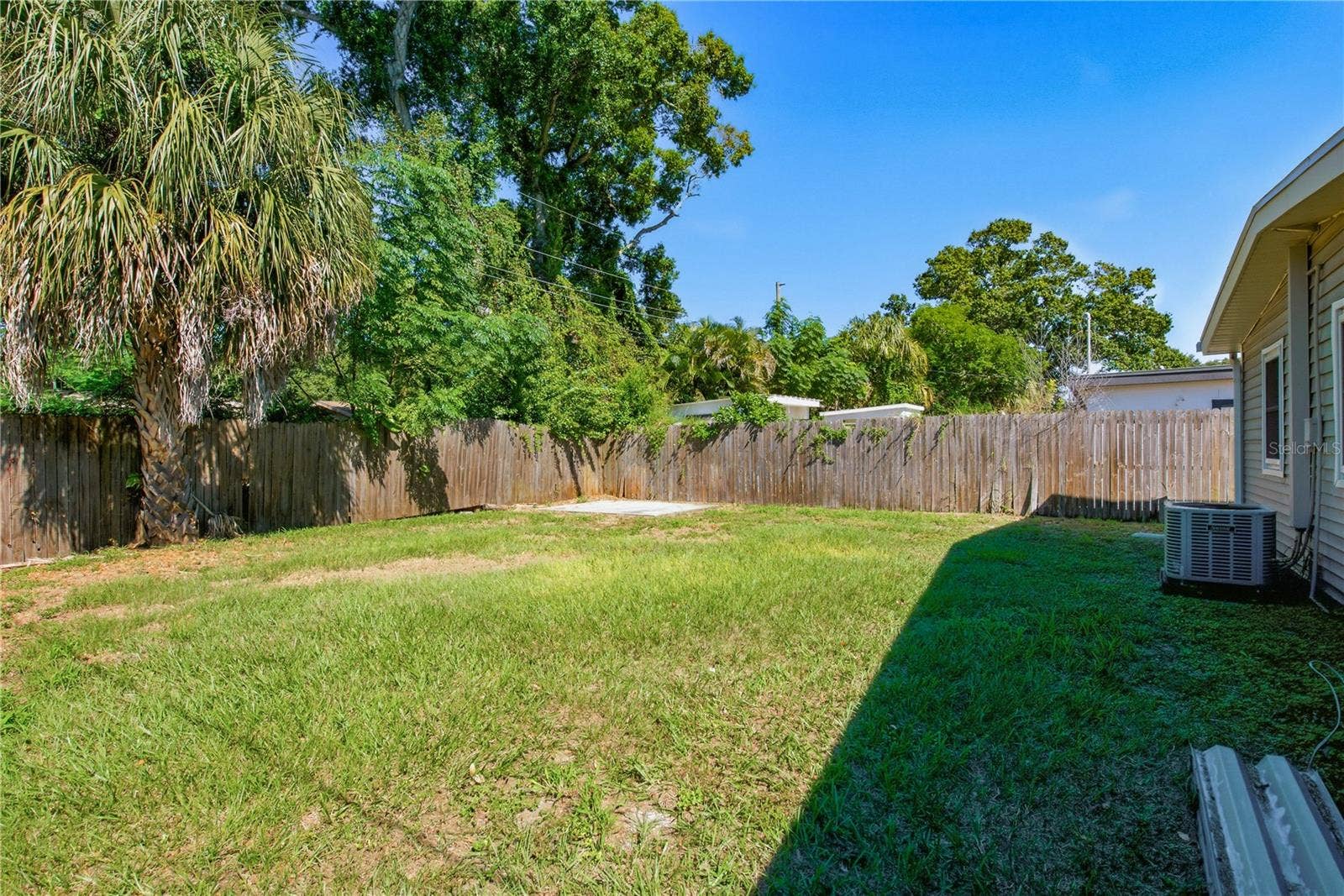 Flat back yard