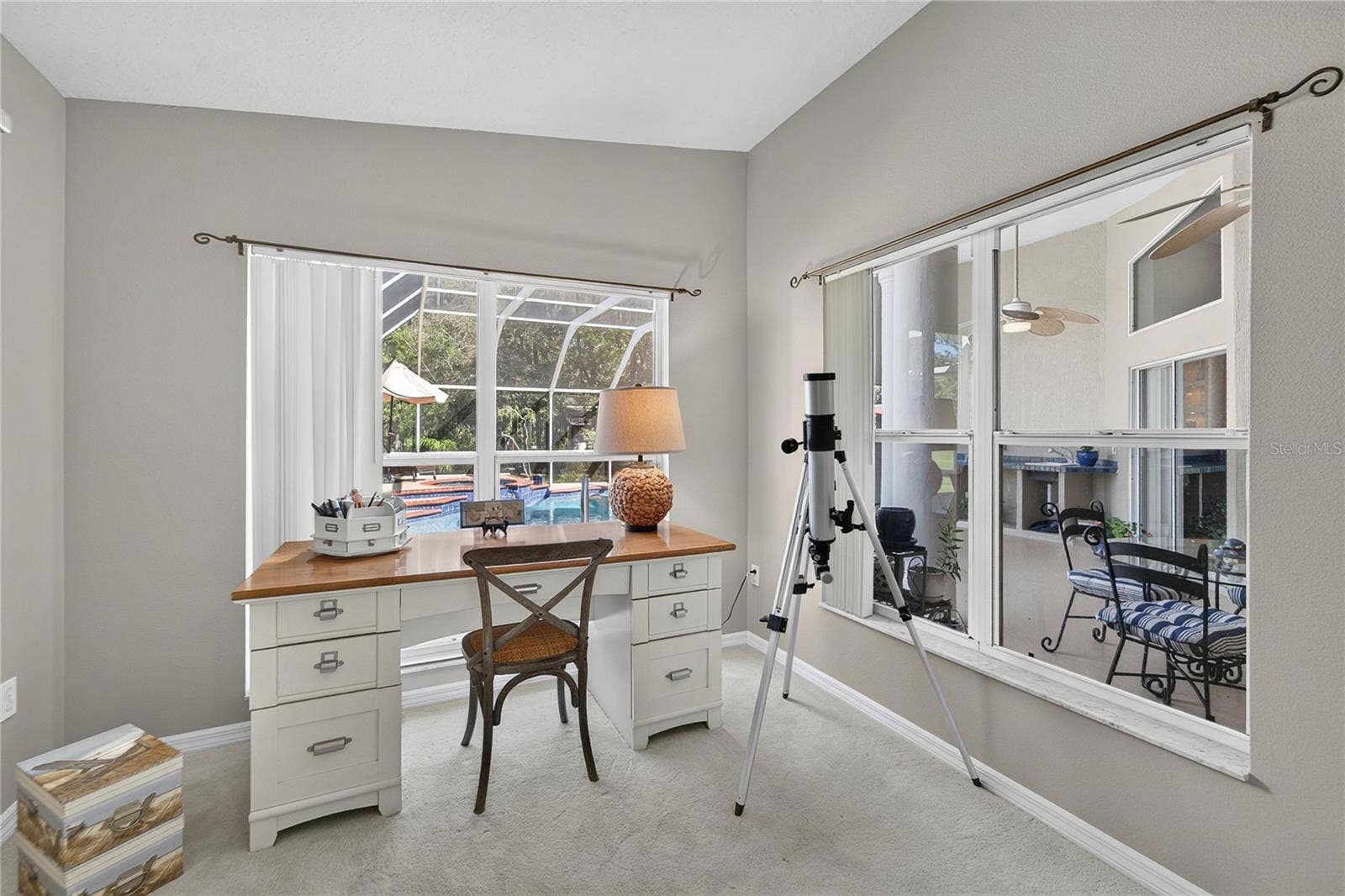 0 LINDENHURST DRIVE, Wesley Chapel, FL 33544 The work area looks over the pool