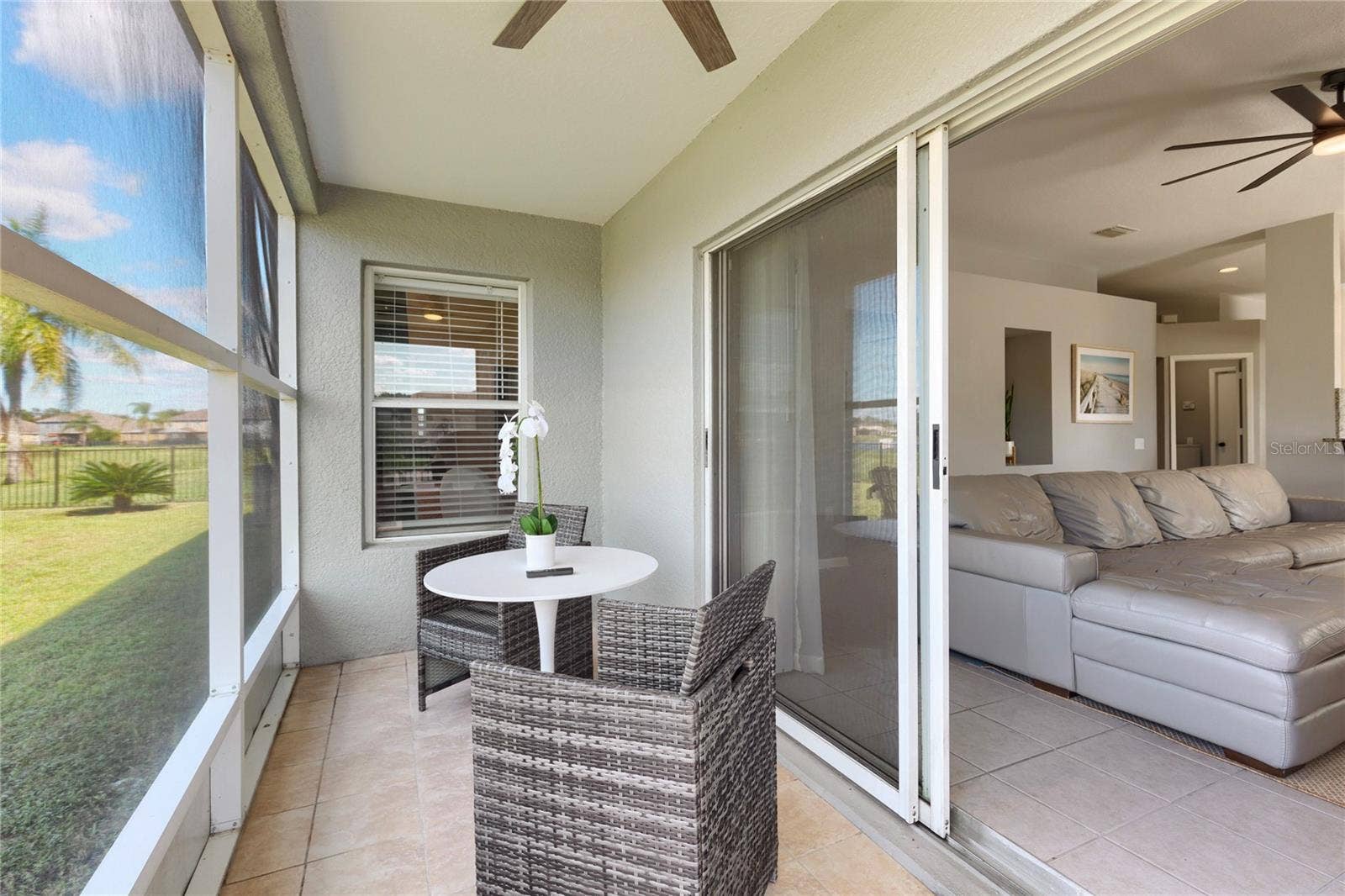 Enjoy Tea or coffee on the screened patio