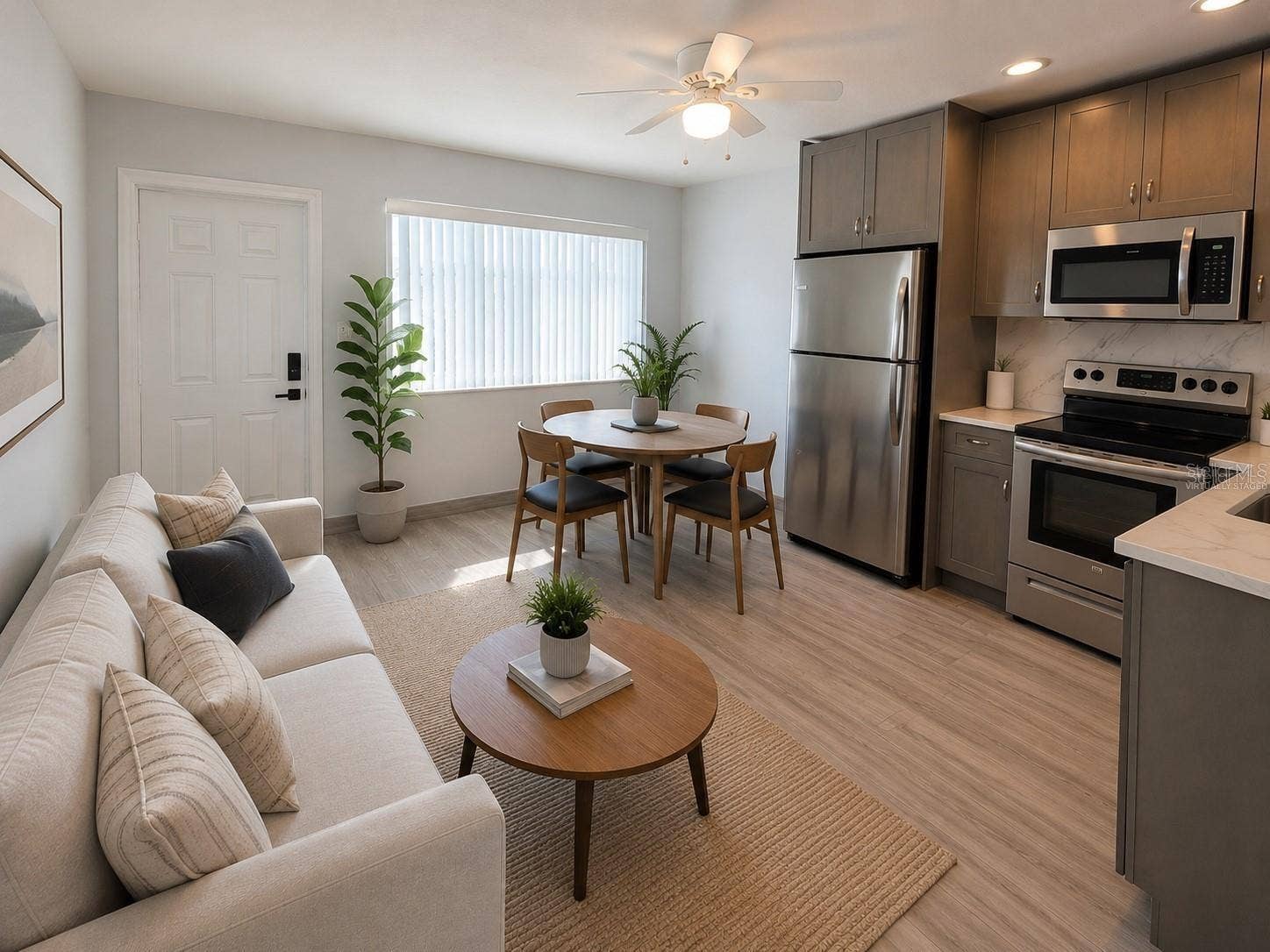 Living/kitchen virtual staging/similar
