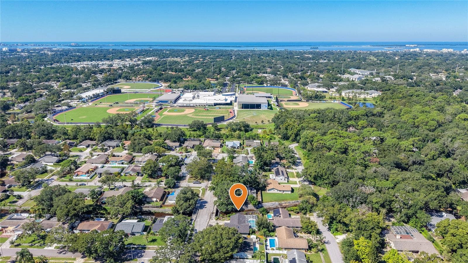 1852 SOURWOOD BOULEVARD, Dunedin, FL 34698 Aerial View West