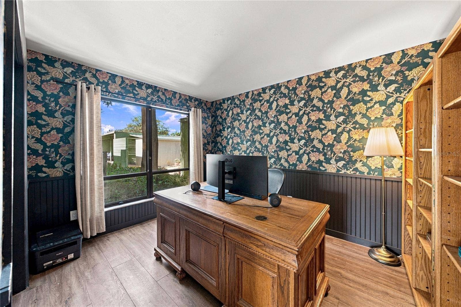 Third Bedroom or Office with Double Door Entry and Large Wall Closet