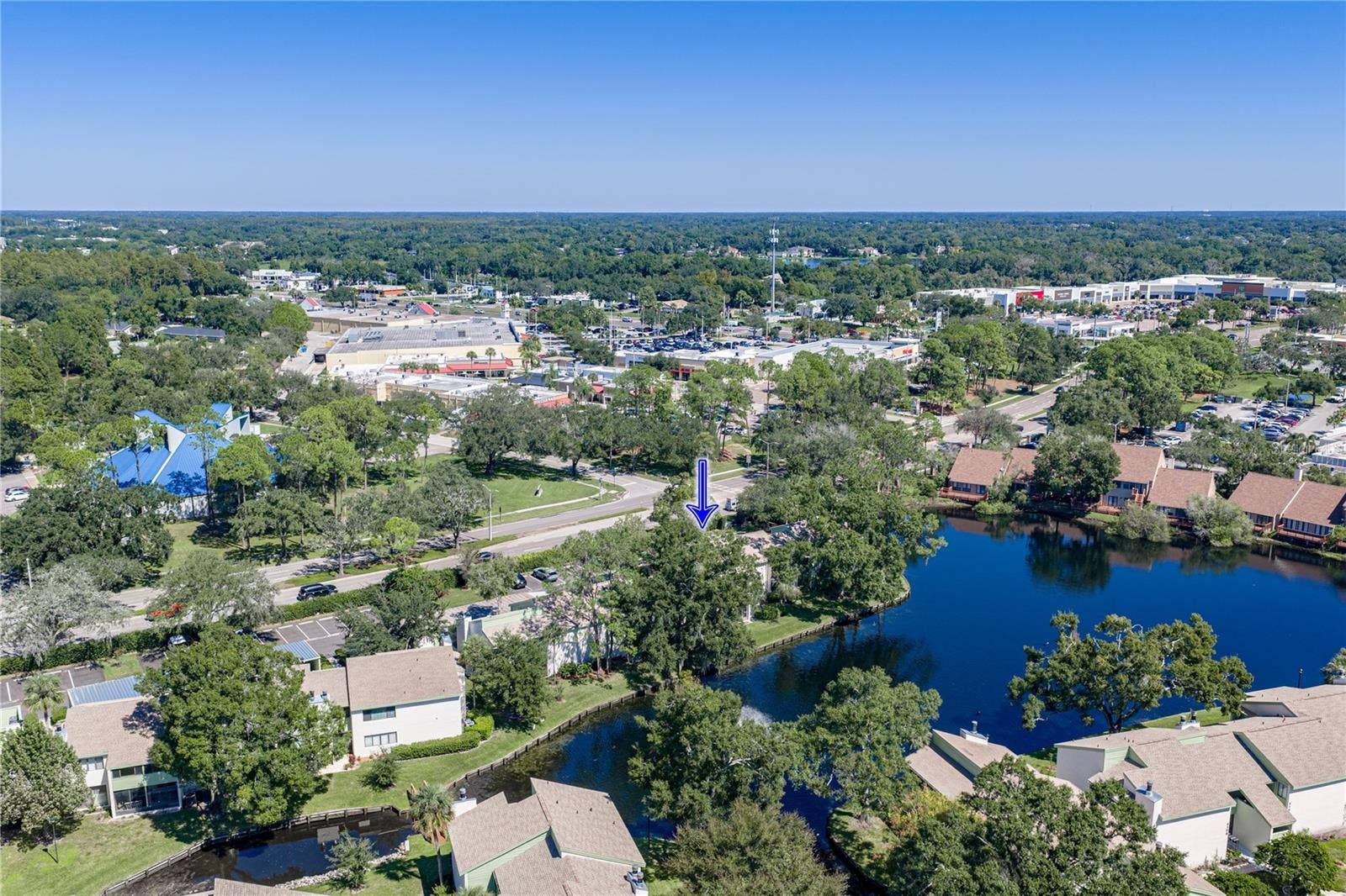 Arial View of Unit and Lake