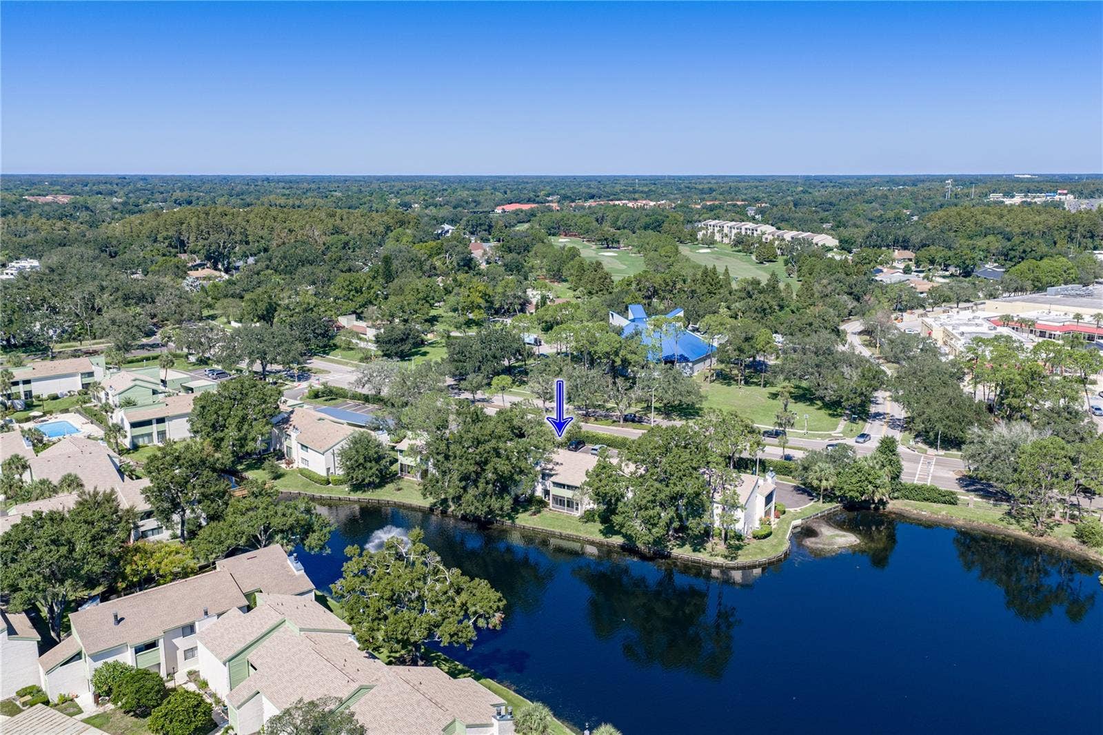 Arial View of Unit and Lake