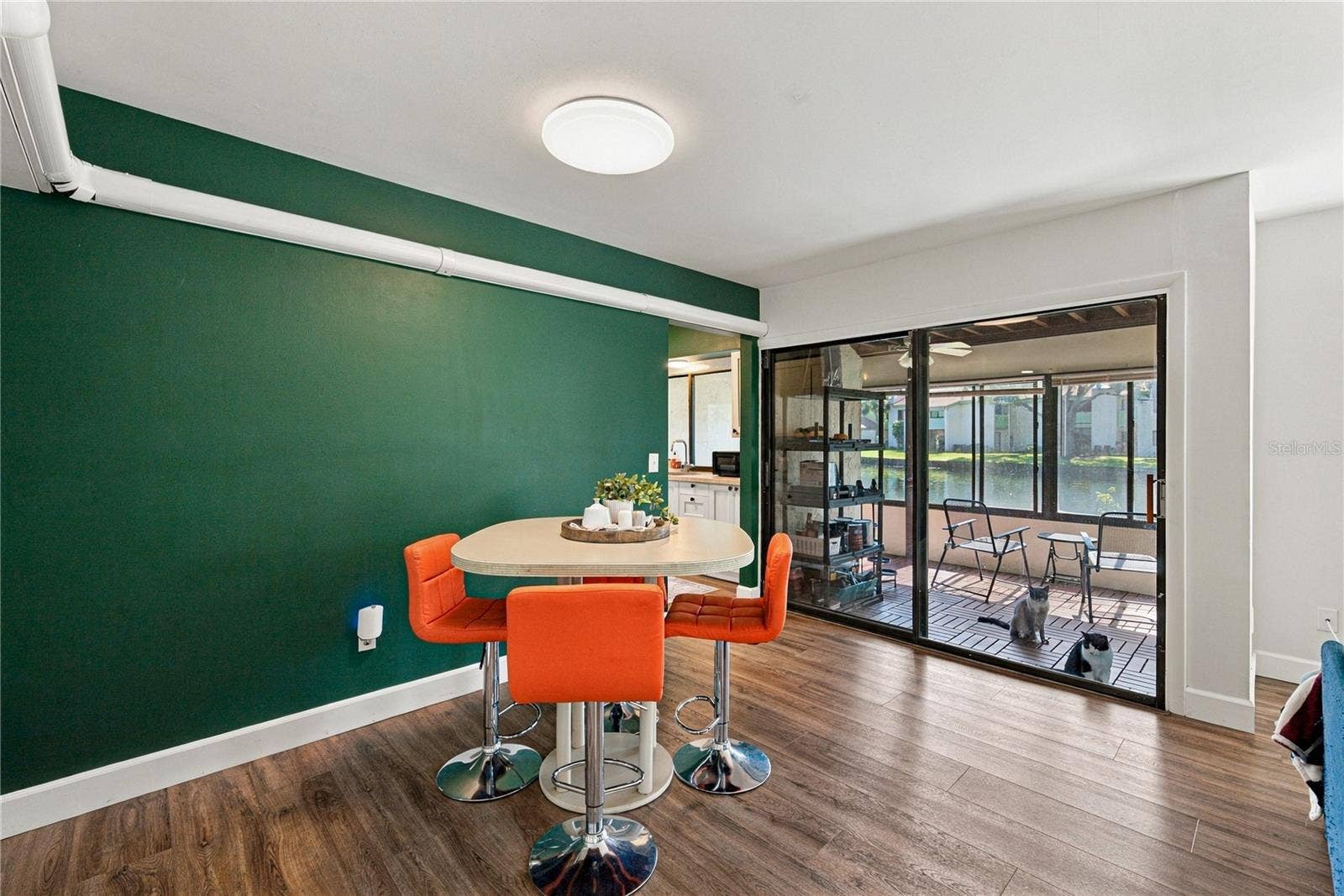 Wonderful Dining Area with Amazing Views to Pond