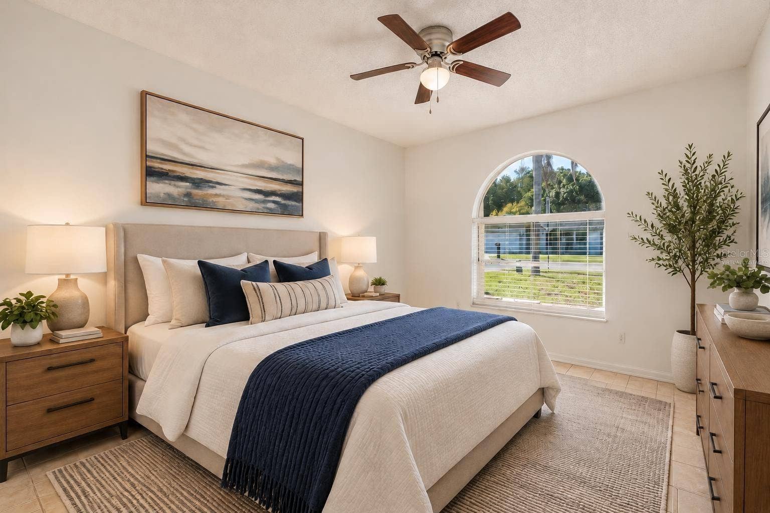 Virtually staged bedroom 3