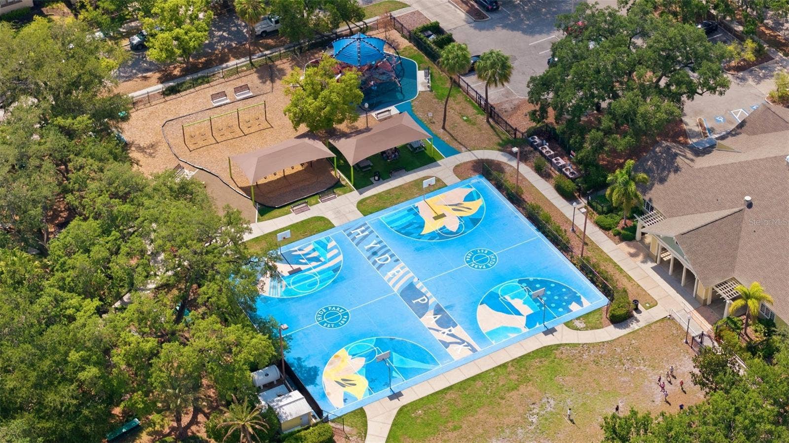 Anderson Park - 3 blocks away. Basketball Courts, Playground, Community Center.