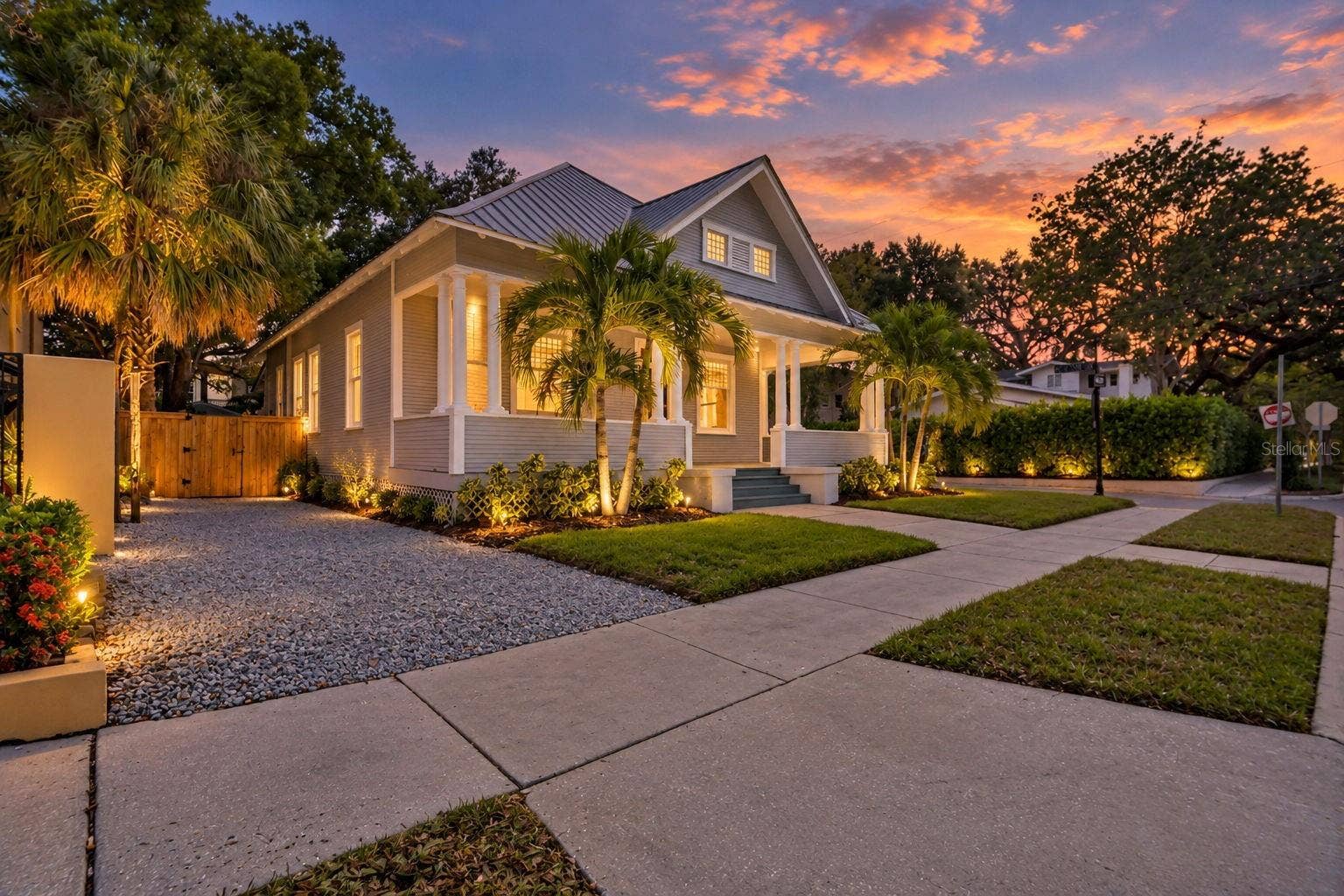 Digitally enhanced to showcase home at twilight.