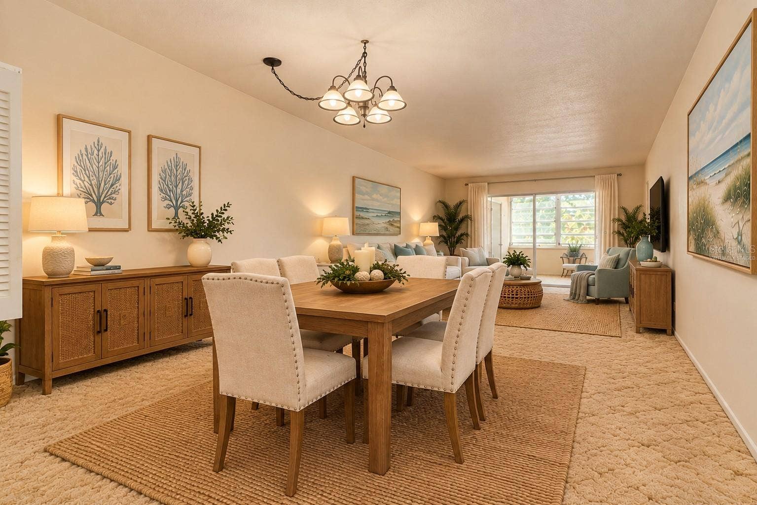 Virtually Staged - Living/Dining Room