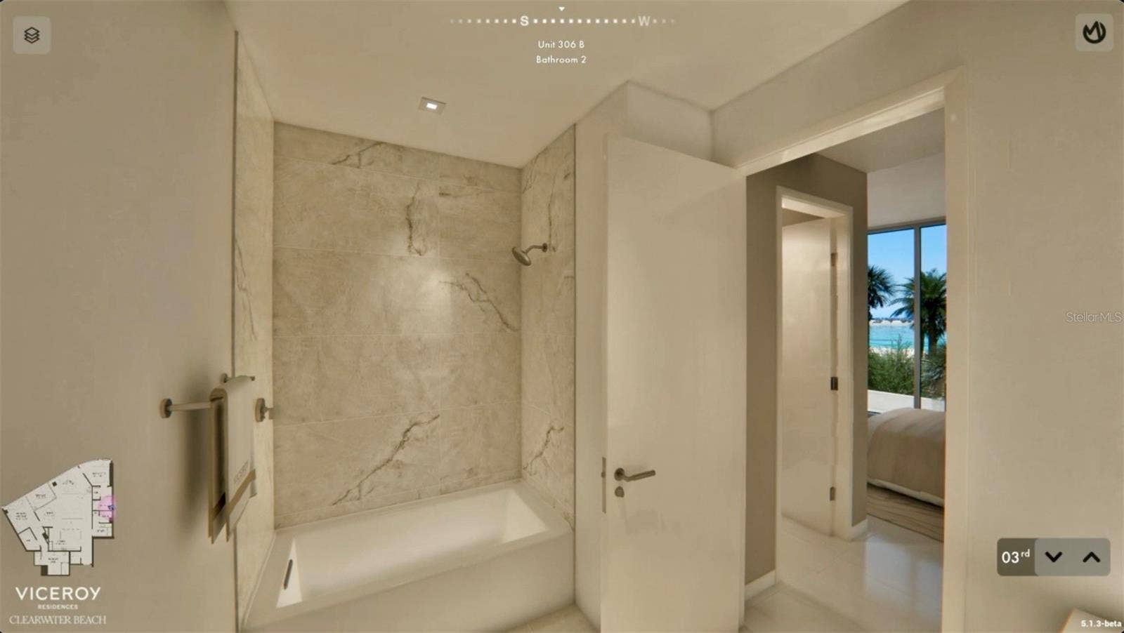 805 S GULFVIEW BOULEVARD, #306B, Clearwater, FL 33767 Secondary Bathroom - To Be Built