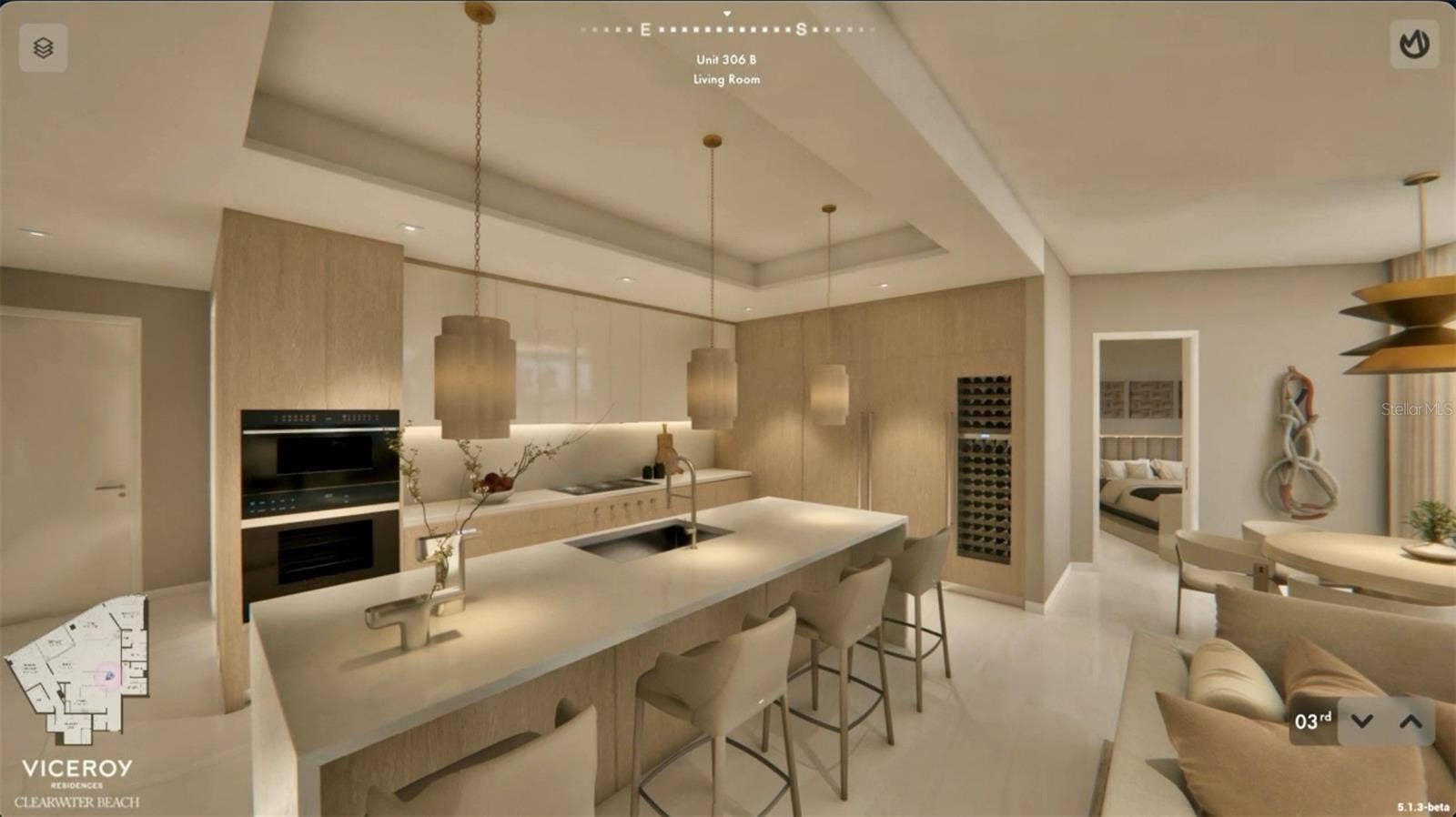 805 S GULFVIEW BOULEVARD, #306B, Clearwater, FL 33767 Kitchen - To Be Built