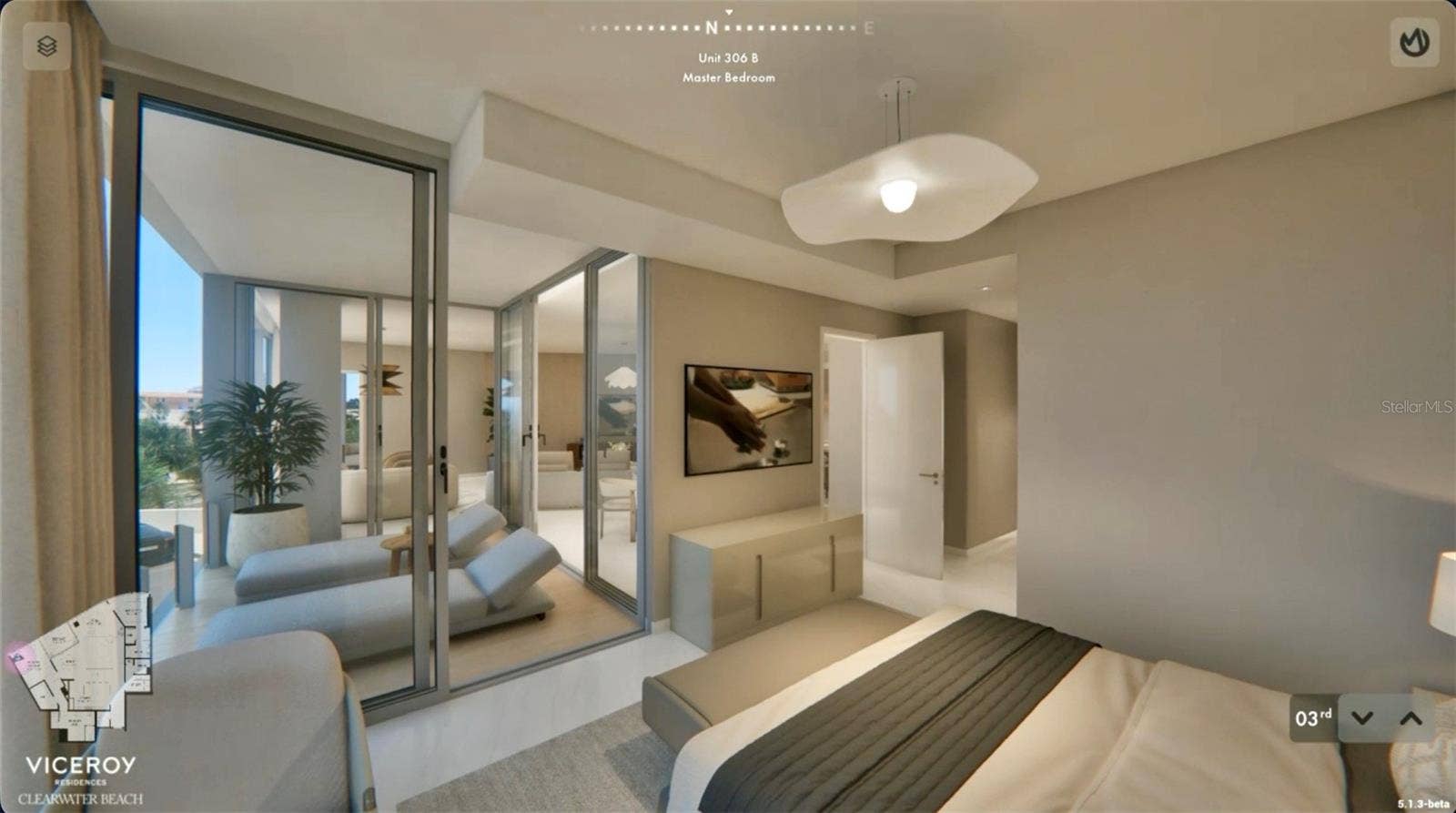 805 S GULFVIEW BOULEVARD, #306B, Clearwater, FL 33767 Primary Bedroom - To Be Built