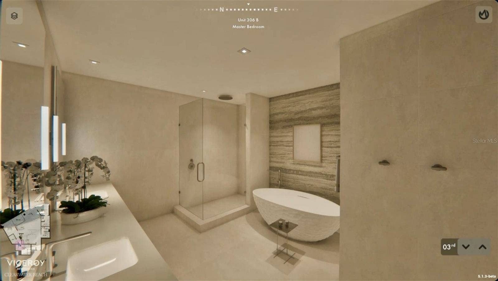 805 S GULFVIEW BOULEVARD, #306B, Clearwater, FL 33767 Primary Bathroom - To Be Built
