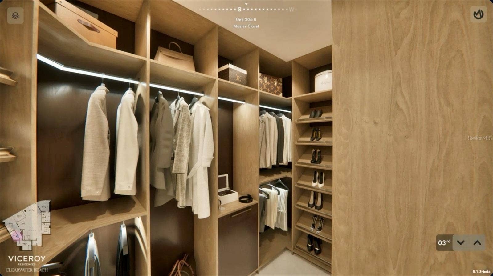 805 S GULFVIEW BOULEVARD, #306B, Clearwater, FL 33767 Walk in Closet - To Be Built