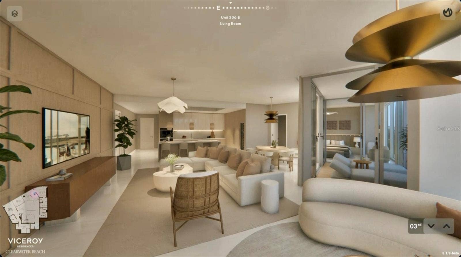 805 S GULFVIEW BOULEVARD, #306B, Clearwater, FL 33767 Living Space - To Be Built