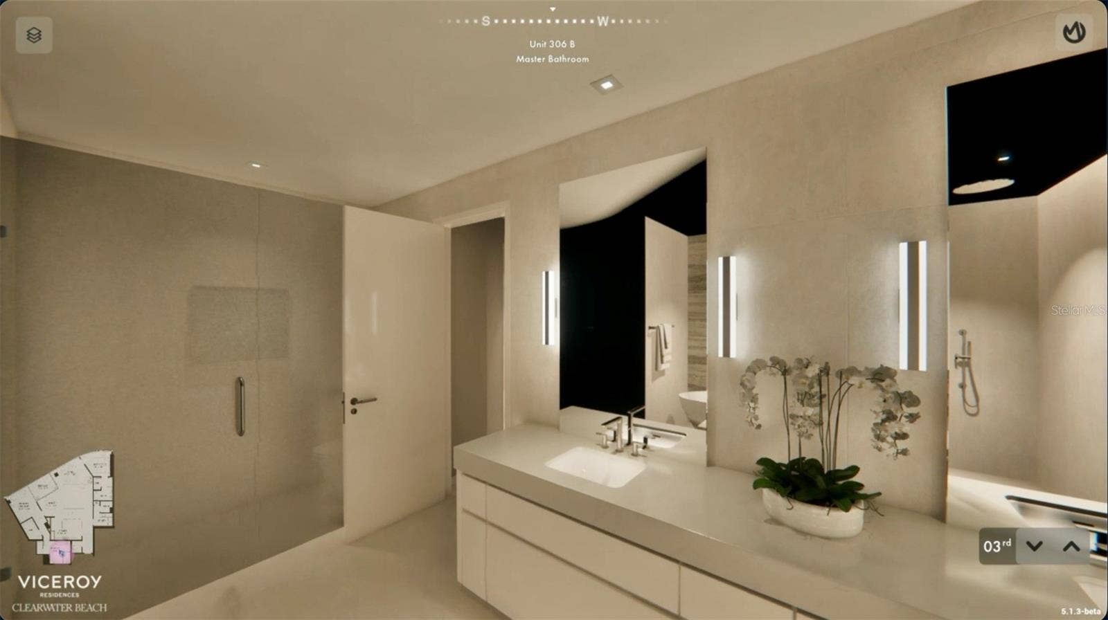 805 S GULFVIEW BOULEVARD, #306B, Clearwater, FL 33767 Primary Bathroom - To Be Built