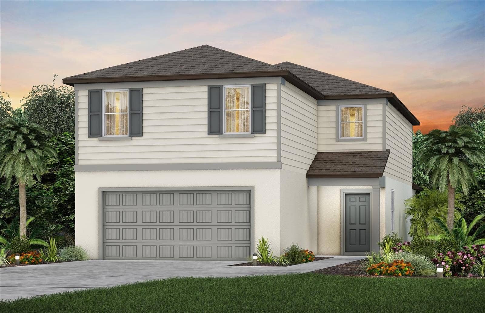 10426 HIDDEN BANKS GLEN, Parrish, FL 34219 Exterior Rendering, Elevation FM1