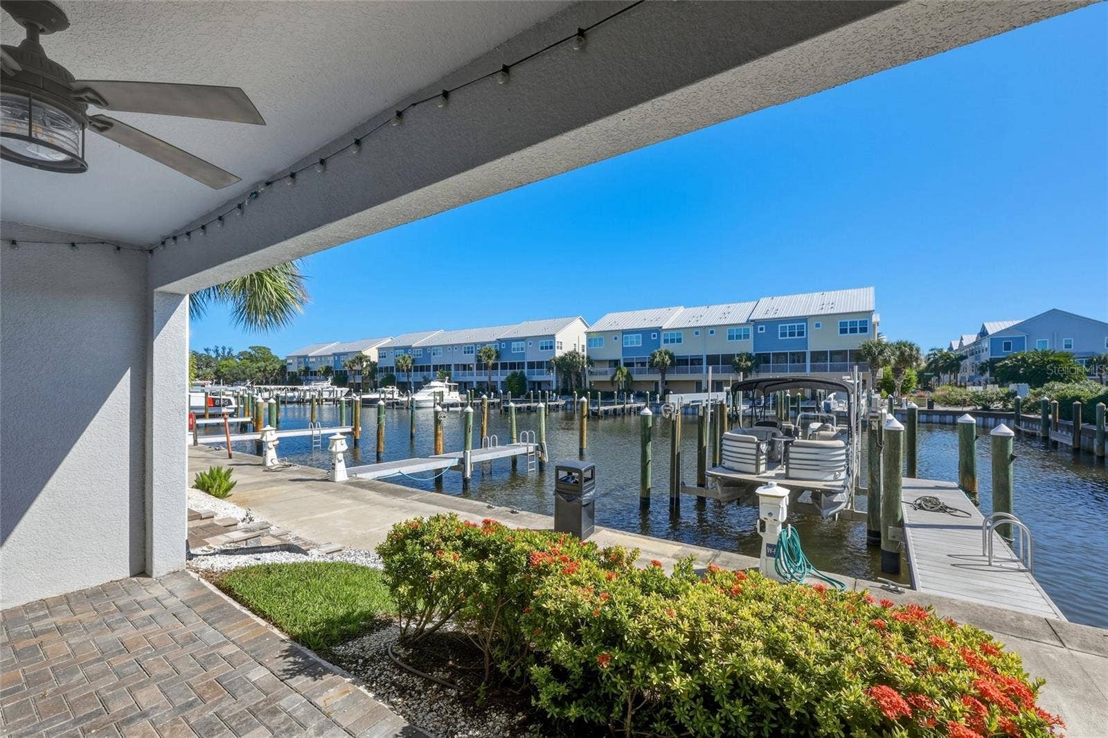 6072 MOORINGS DRIVE S, St Petersburg, FL 33712 Back patio - 10 steps to the water/boat