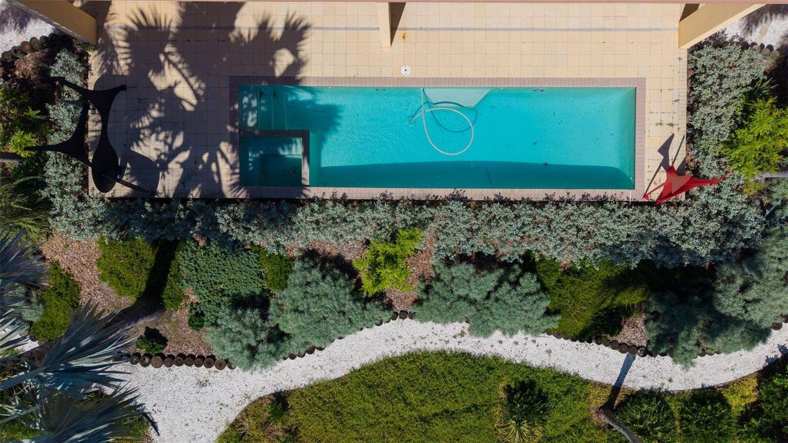5370 62ND AVENUE S, St Petersburg, FL 33715 aerial view of pool