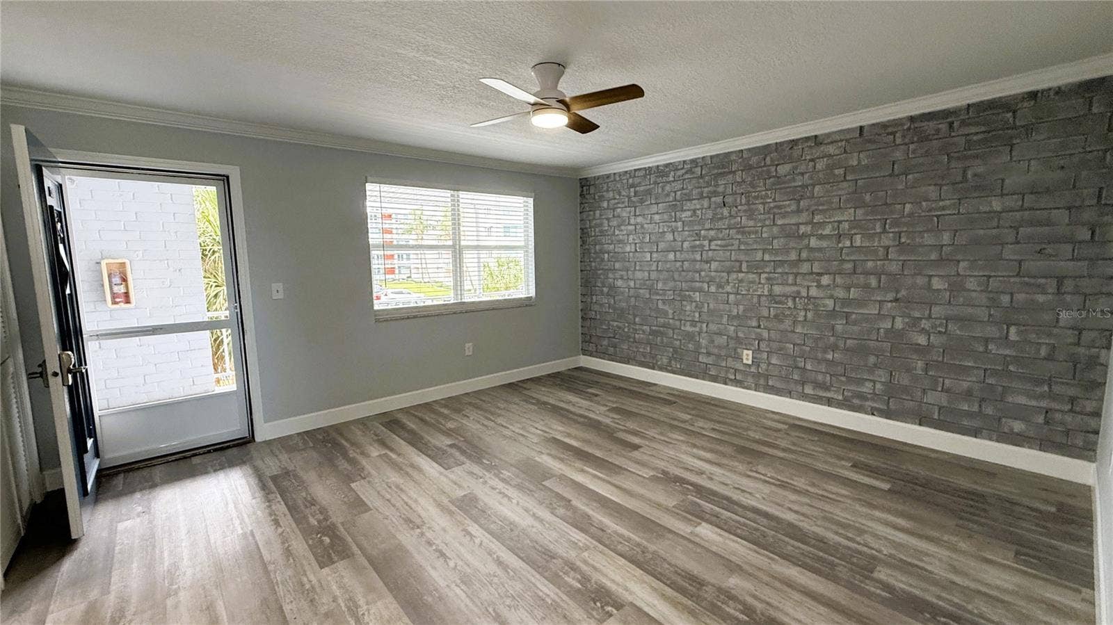 Living Area - Brick Accent Wall
