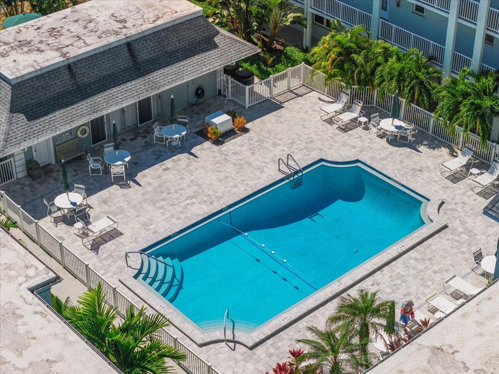 1706 BELLEAIR FOREST DRIVE, #238, Belleair, FL 33756 Heated pool and clubhouse aerial