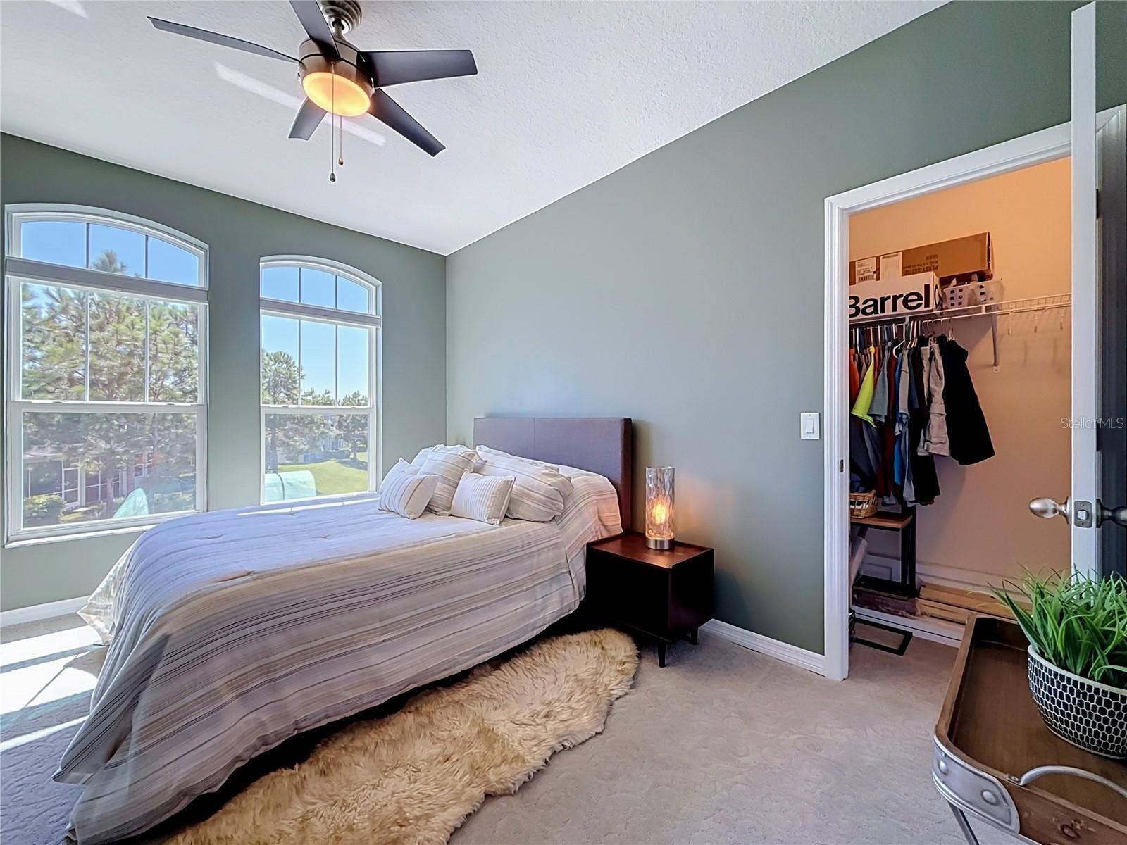 2270 MONTVIEW DRIVE, Clearwater, FL 33763 2nd Bedroom with beautiful pond view and walk-in closet