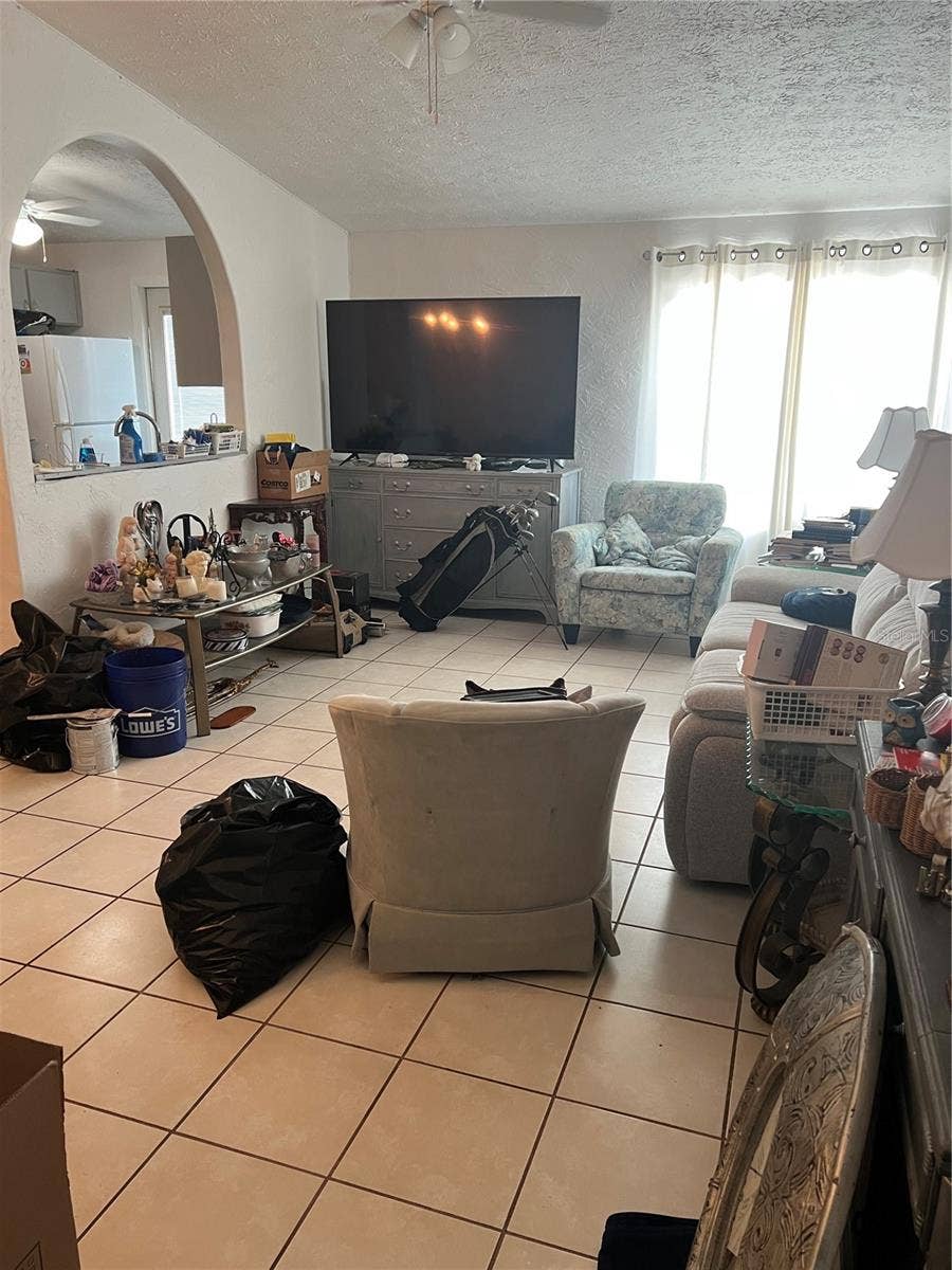 View of messy "estate sale"