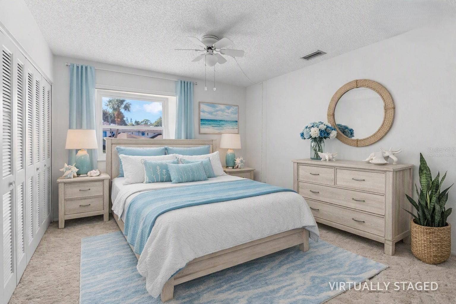 2980 HAINES BAYSHORE ROAD, #105, Clearwater, FL 33760 Virtually staged secondary bedroom looking from the door