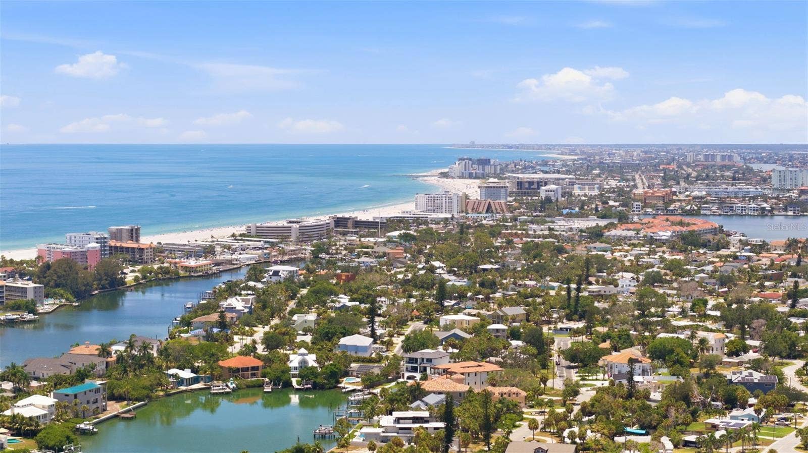 Aerial view of local beaches