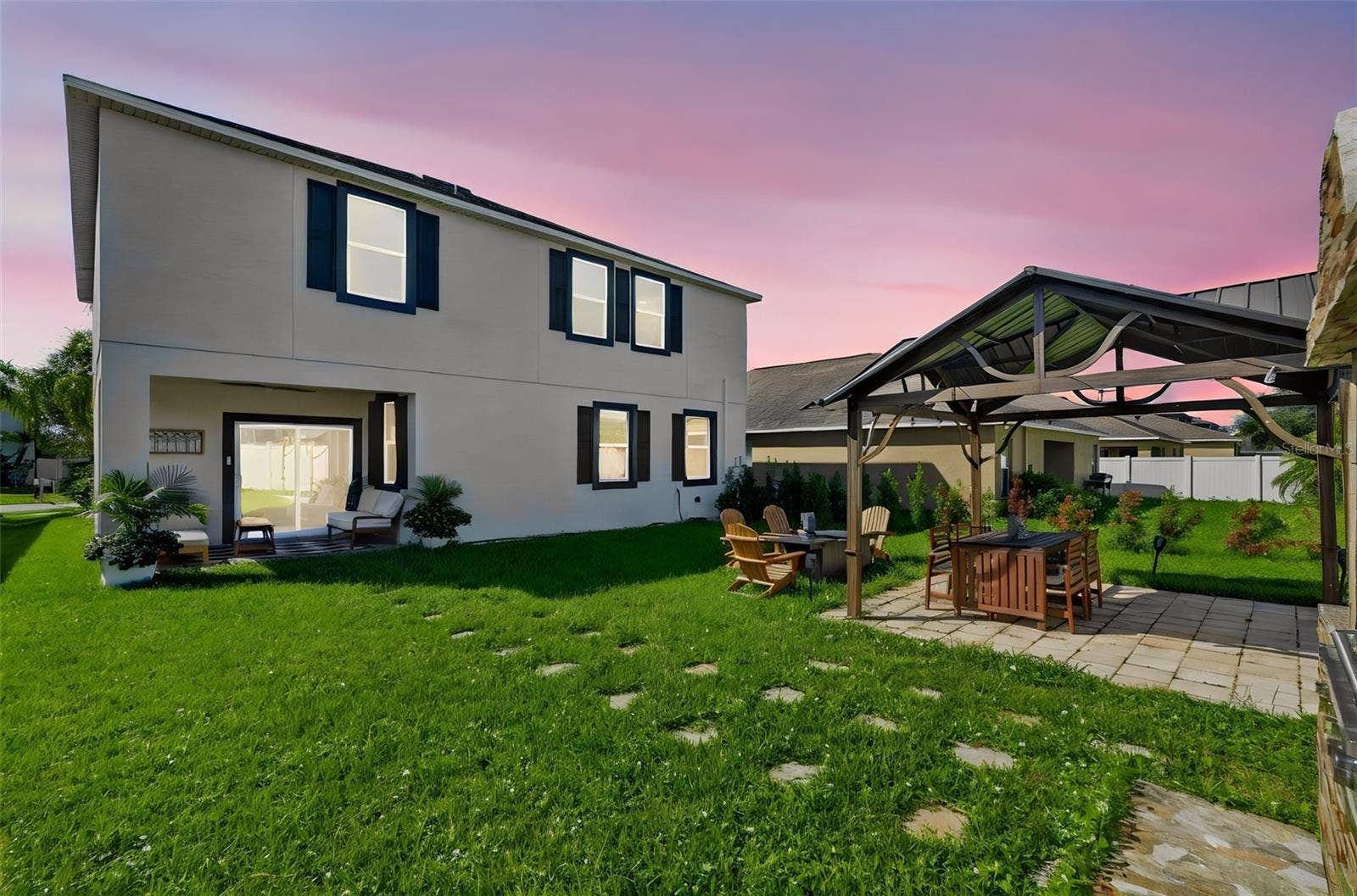 Backyard oasis (virtual sunset)