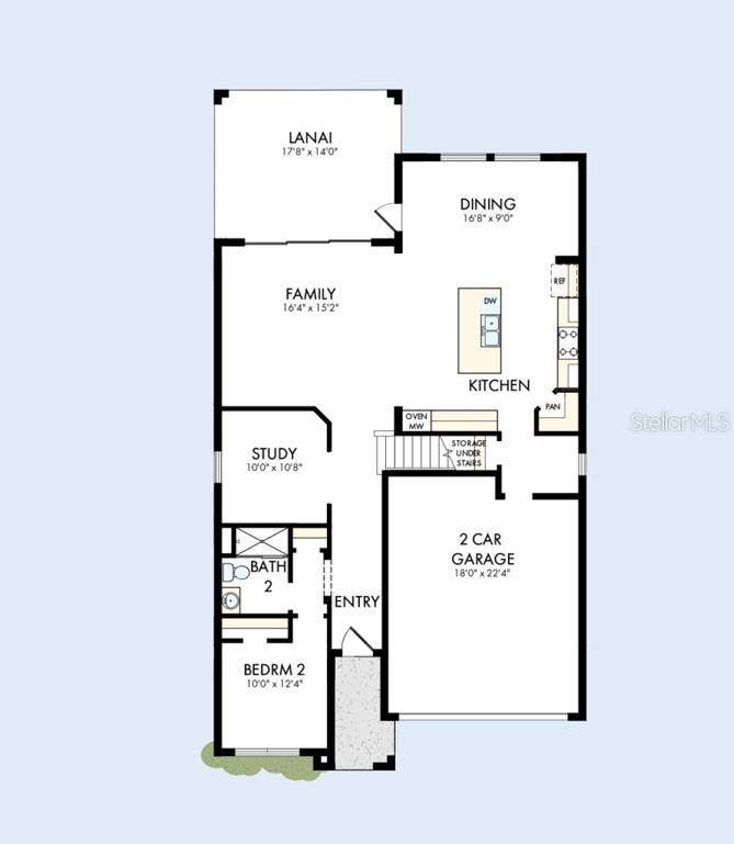 10705 CRESCENT CREEK CROSSING, Parrish, FL 34219 Floor Plan First Floor