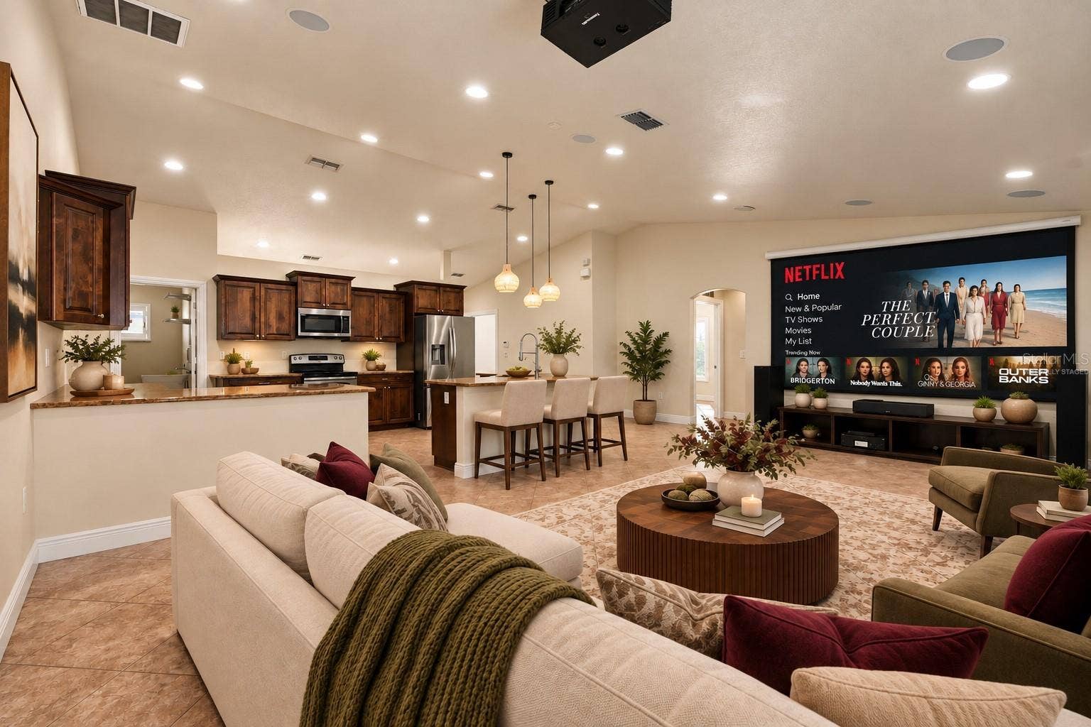 13087 LITTLE FARMS DRIVE, Spring Hill, FL 34609 Living Room Virtually Staged
