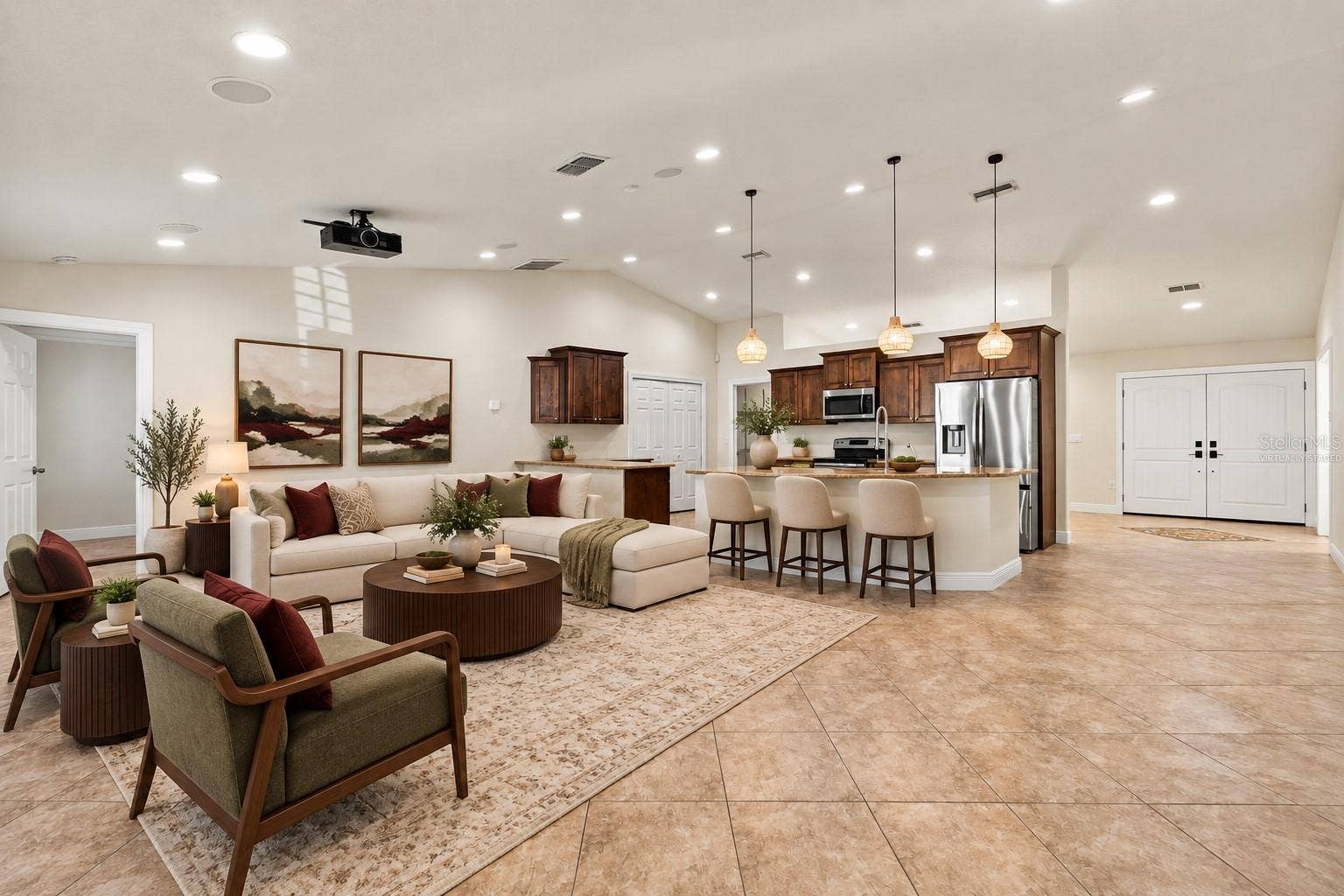 13087 LITTLE FARMS DRIVE, Spring Hill, FL 34609 Living Room Virtually Staged