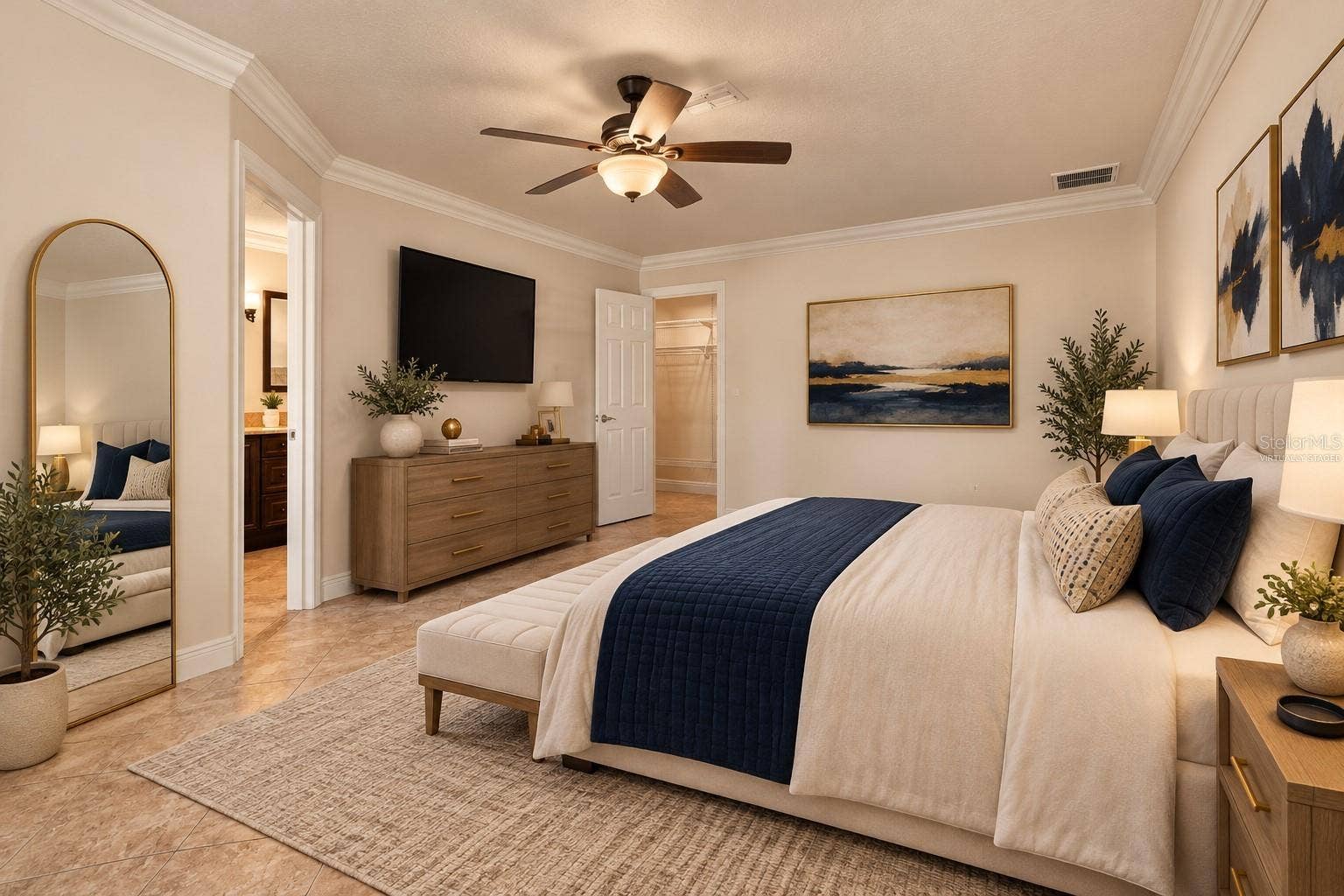 13087 LITTLE FARMS DRIVE, Spring Hill, FL 34609 Primary Bedroom Virtually Staged